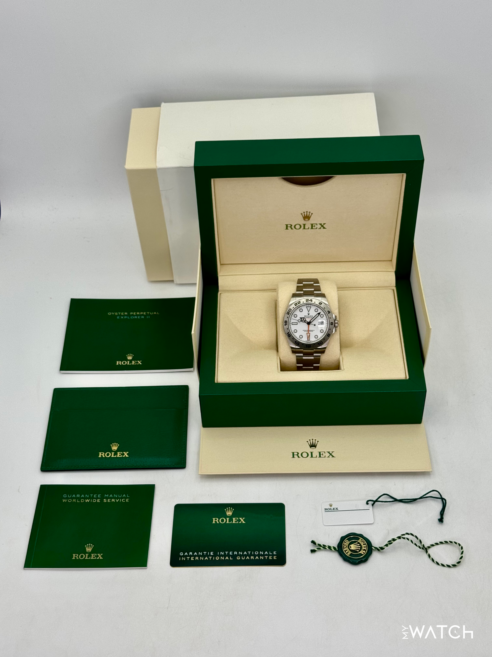NEW OLD STOCK 2020 Rolex Explorer II 42mm 216570 Polar White Dial (STICKERED) - MyWatchLLC