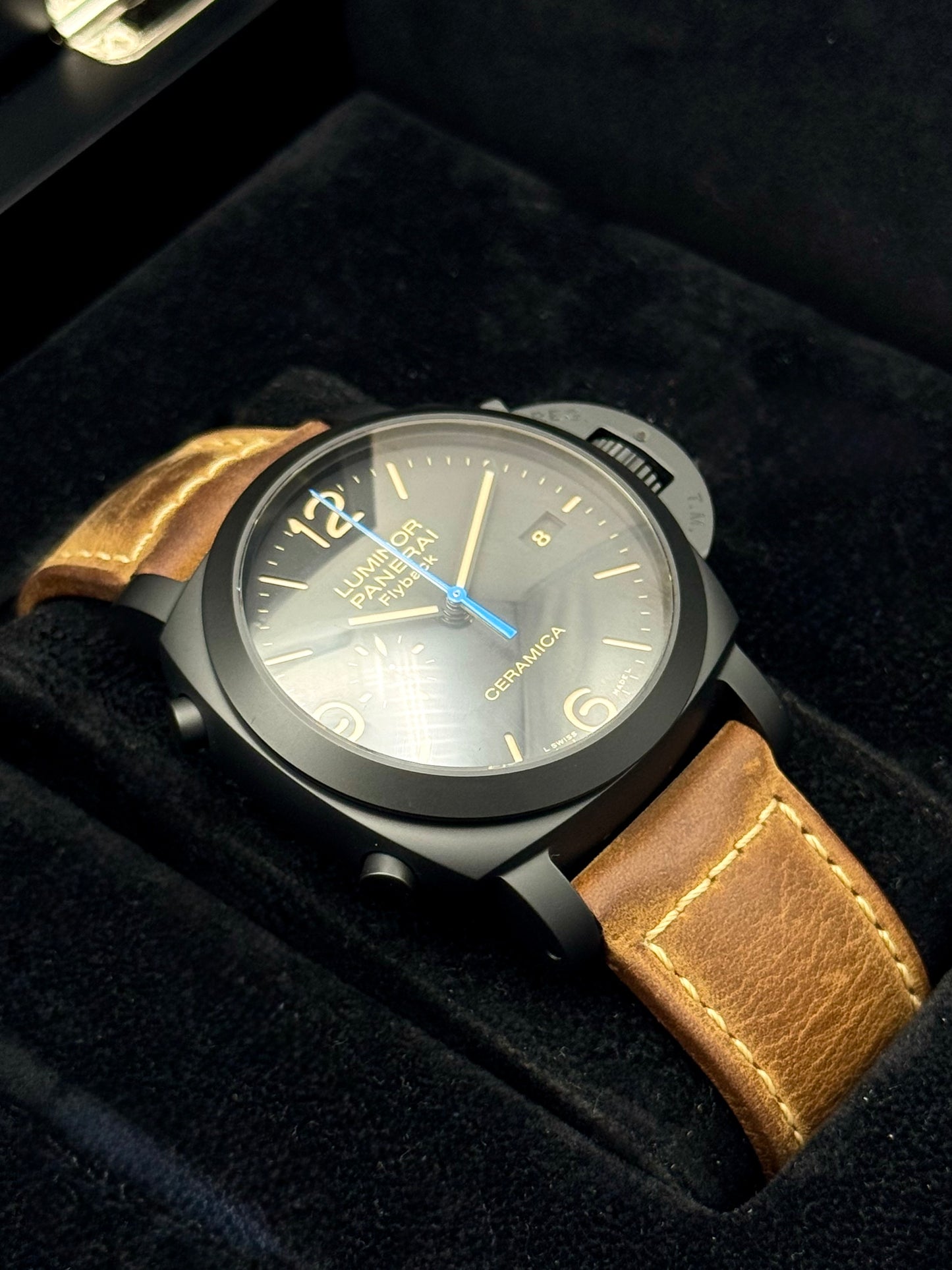 2016 Panerai Luminor 1950 3 Days 44mm PAM00580 Ceramic Black Dial