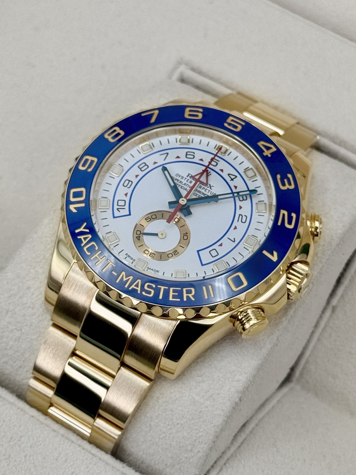 2017 Rolex Yacht-Master II 44mm 116688 18K Yellow Gold White Dial (Rolex Warranty)