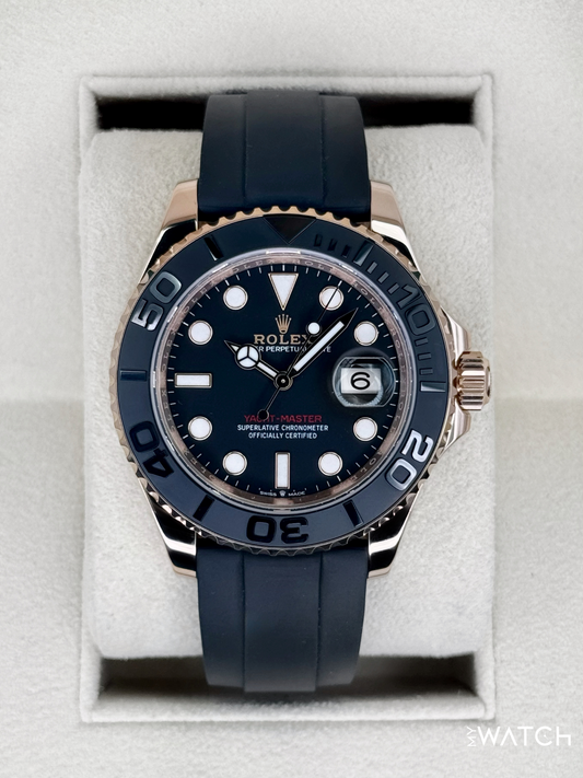 2023 Rolex Yacht-Master 40mm 126655 Rose Gold Oysterflex Black Dial - MyWatchLLC