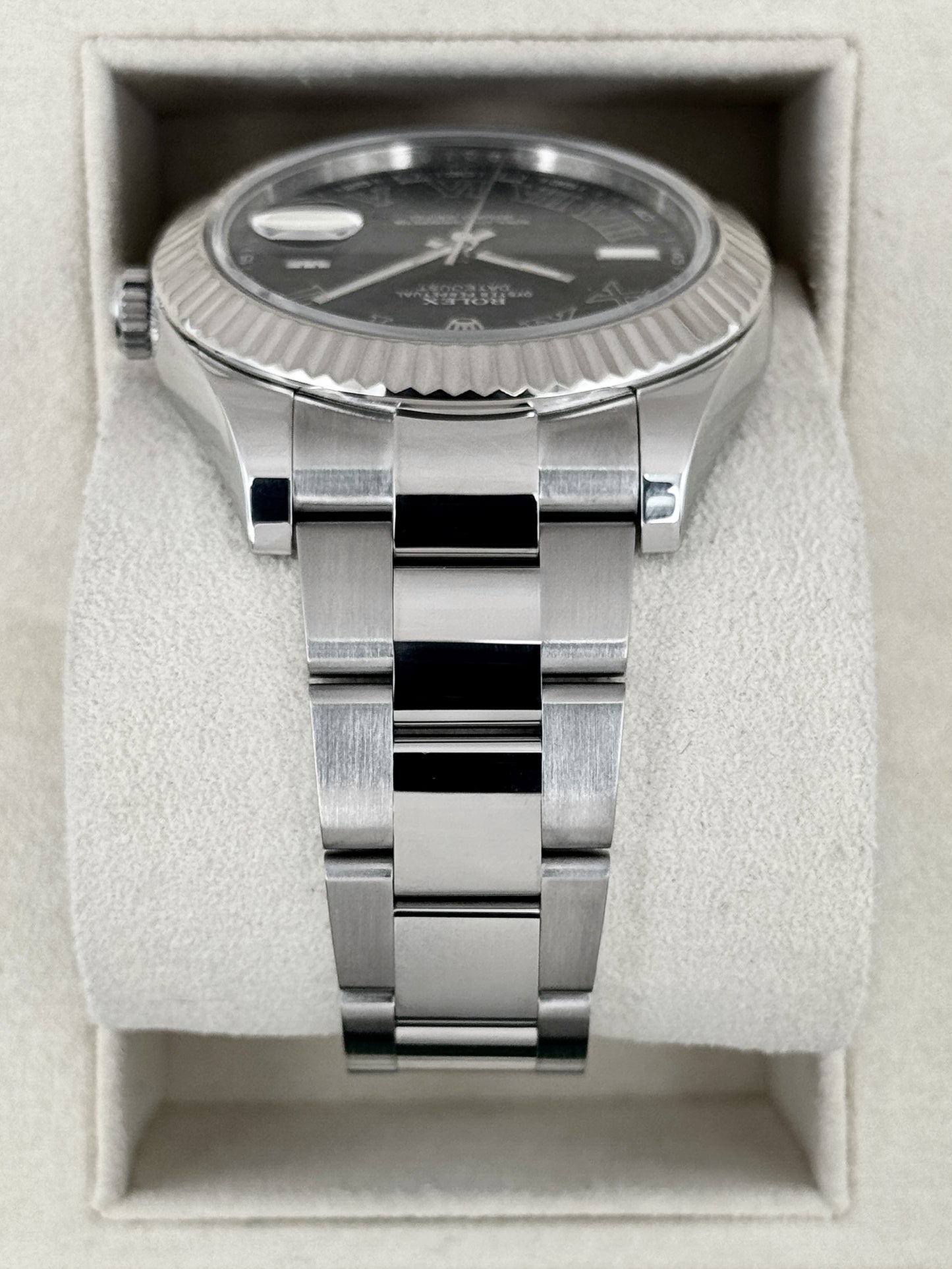2003 Rolex Datejust II 41mm 116334 Stainless Steel Oyster Black Dial
