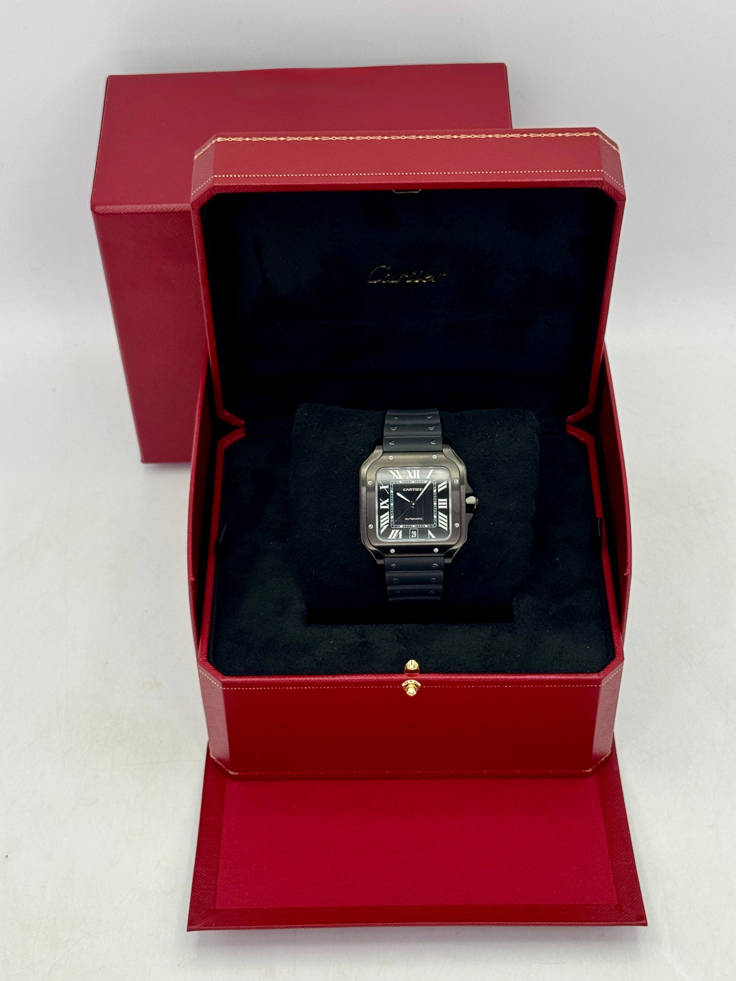 2024 Cartier Santos De Cartier 39.8mm WSSA0039 Stainless Steel Black Dial