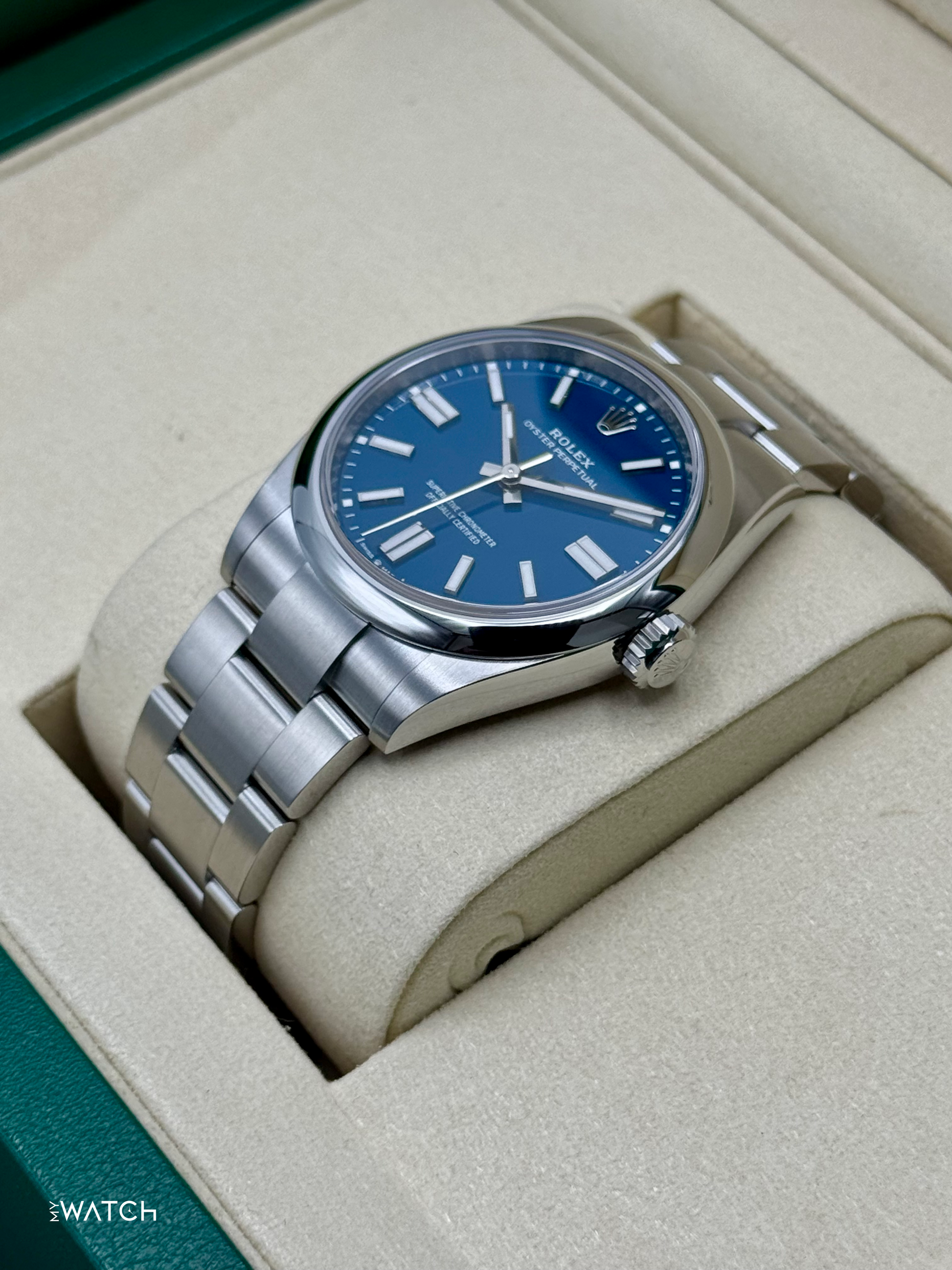 NEW 2025 Rolex Oyster Perpetual 41mm 134300 Med Blue Dial - MyWatchLLC