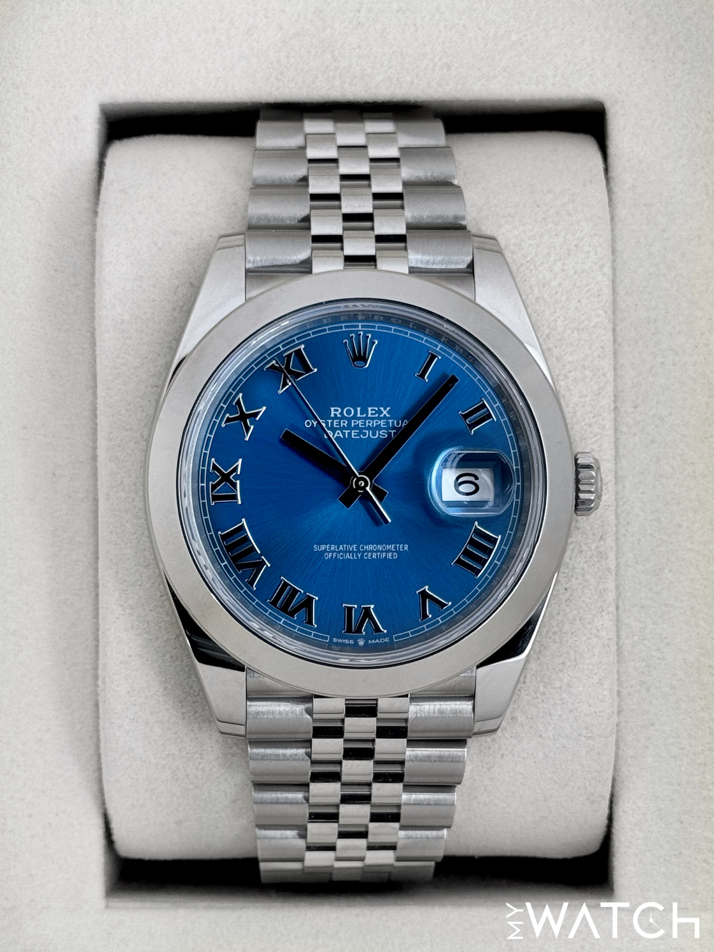 NEW 2025 Rolex Datejust 41mm 126300 Stainless Steel Jubilee Blue Roman Numeral Dial