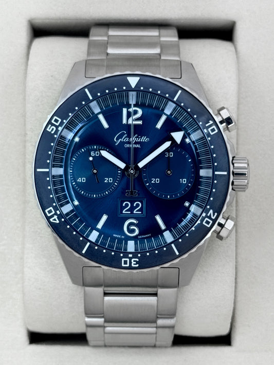 2025 Glashütte Original Seaq Chronograph 43.2mm 1-37-23-02-81 Blue Dial