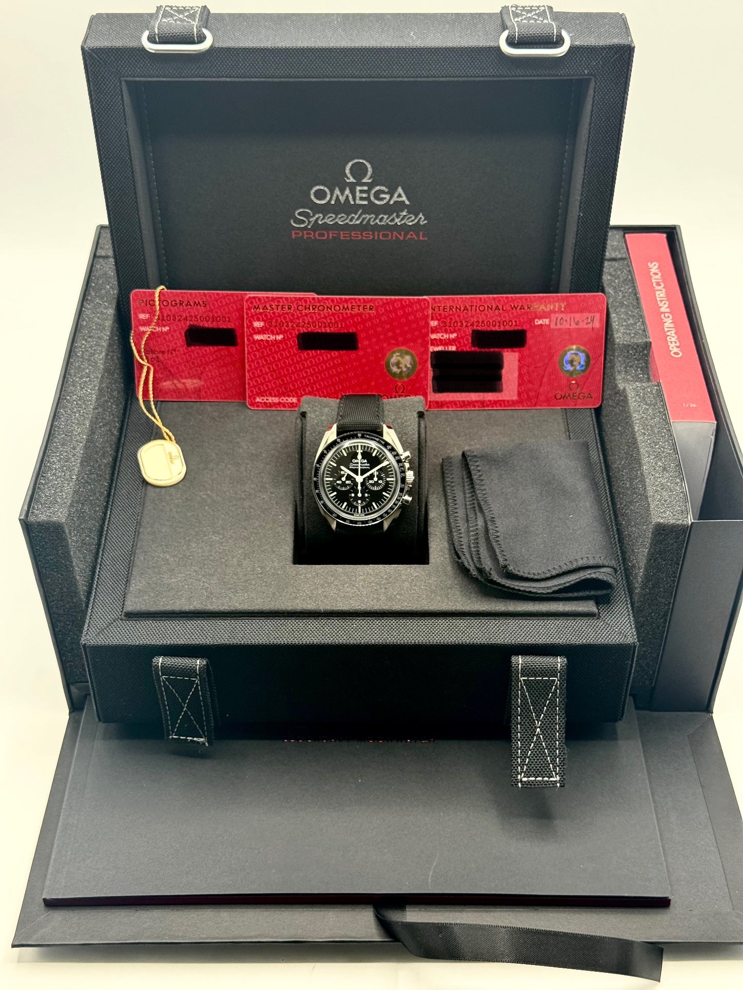 NEW 2024 Omega Speedmaster 42mm 310.32.42.50.01.001 Moonwatch Black Dial