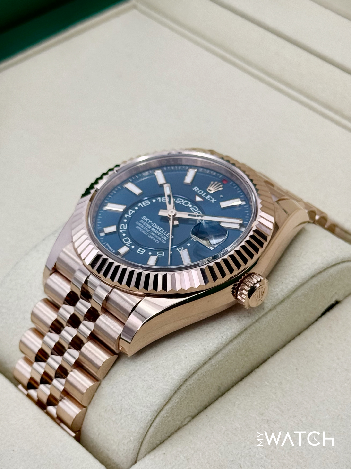NEW 2025 Rolex Sky-Dweller 42mm 336935 Rose Gold Jubilee Blue Dial