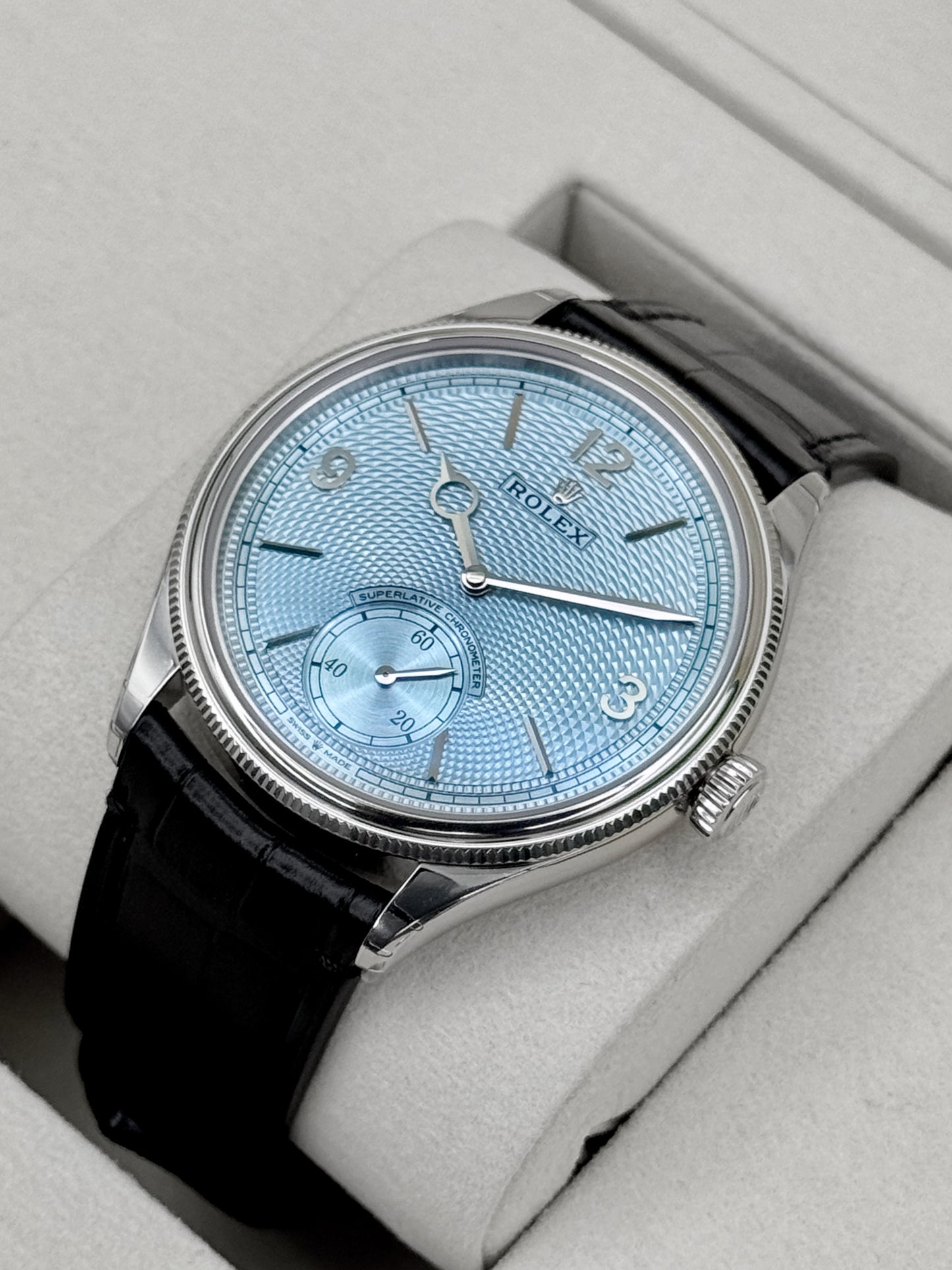 NEW 2026 Rolex 1908 39mm 52506 Platinum Ice Blue Dial (STICKERED)
