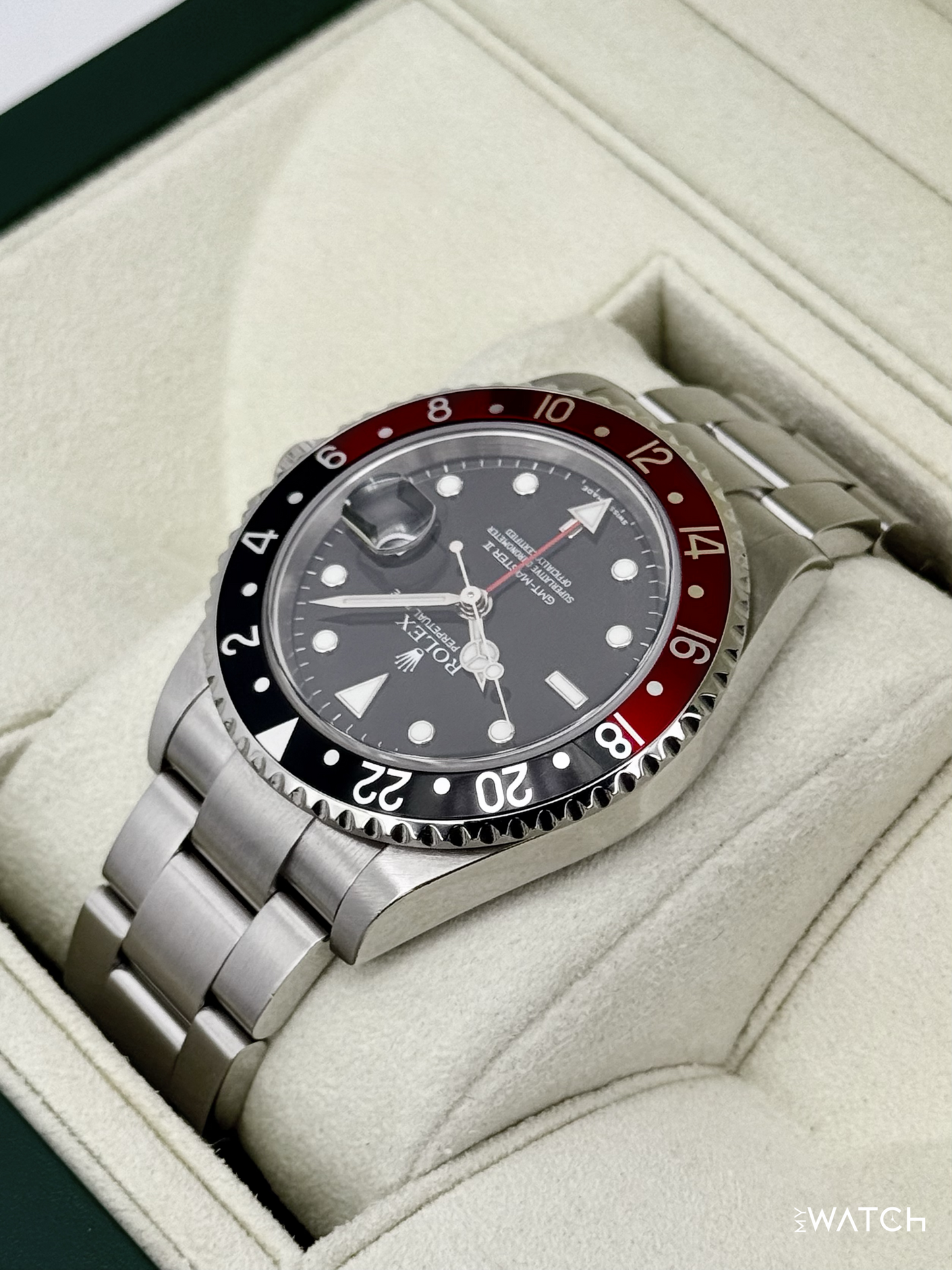 2005 Rolex GMT Master II "Coke" 40mm 16710 Stainless Steel Oyster Black Dial
