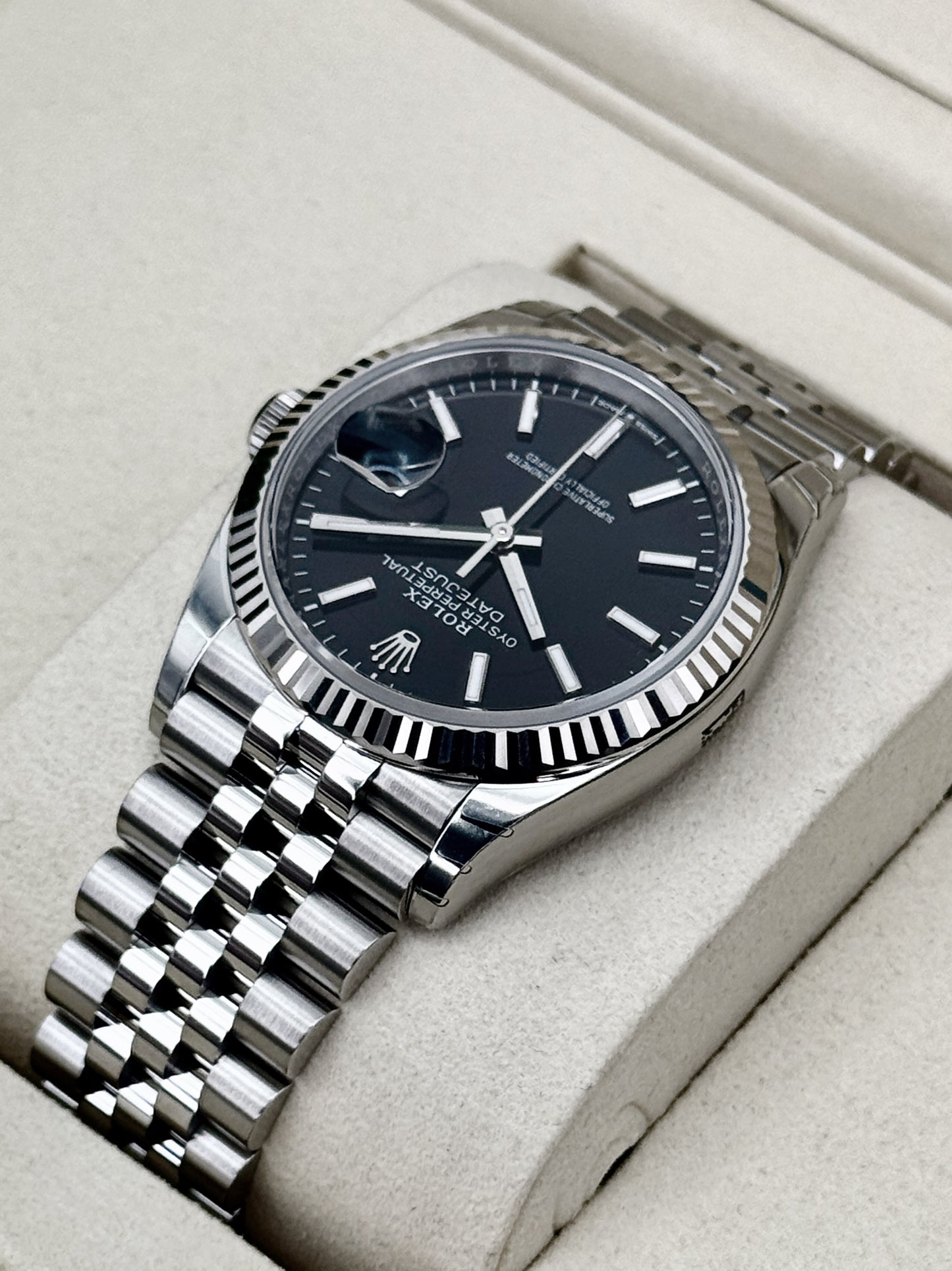 NEW 2026 Rolex Datejust 36mm 126234 Stainless Steel Jubilee Black Dial (STICKERED)