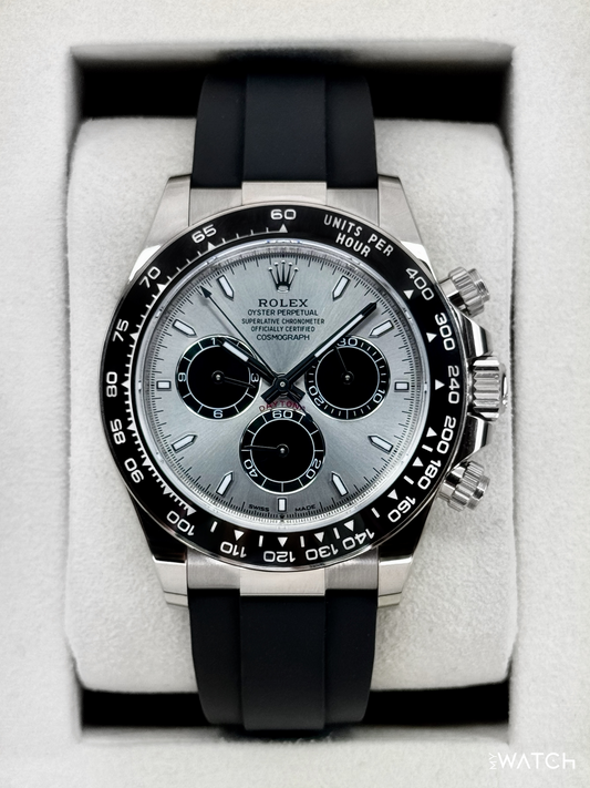 2025 Rolex Daytona 40mm 126519LN White Gold Oysterflex Silver Ghost Dial