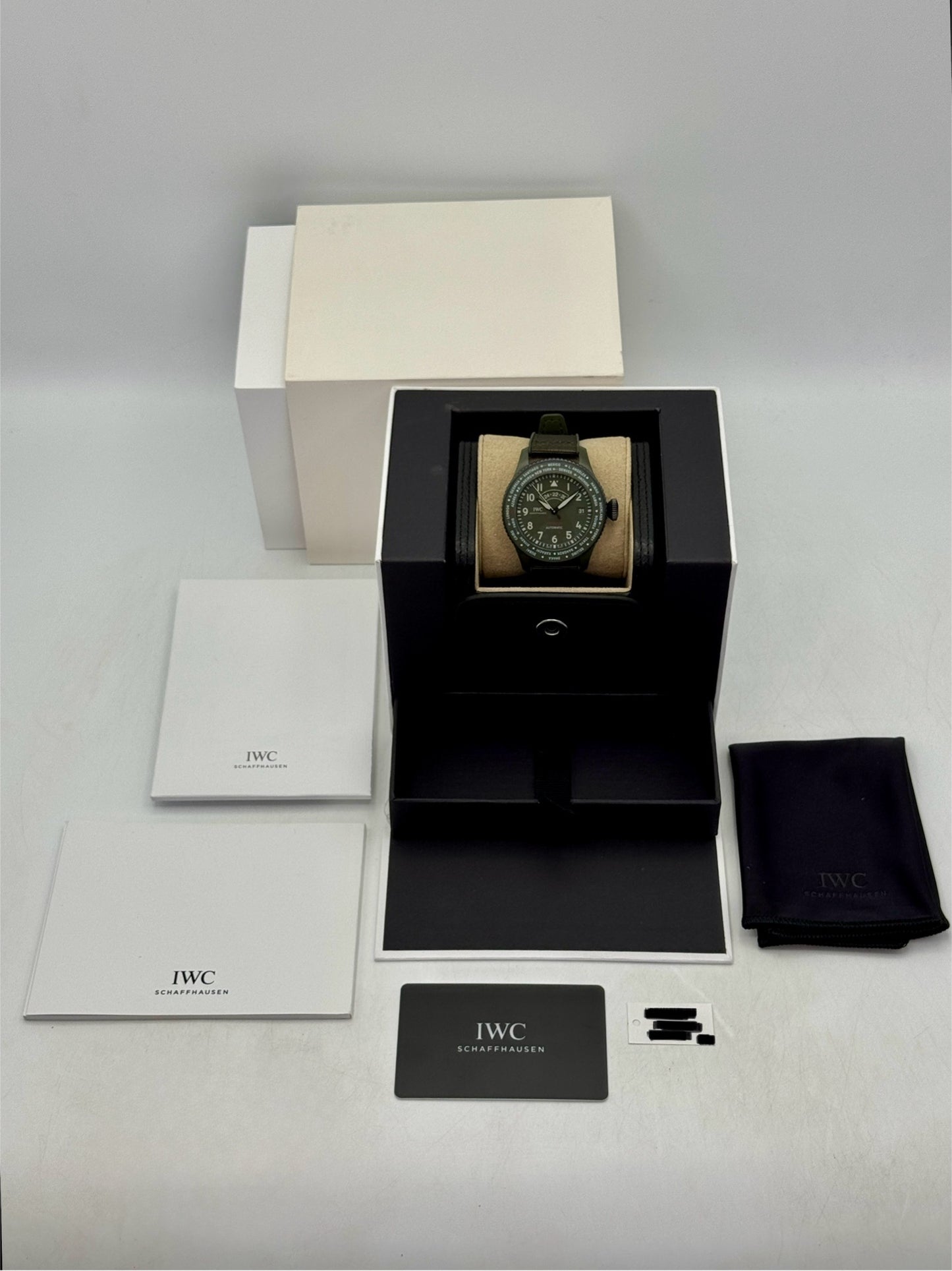 2024 IWC Timezoner Top Gun Woodland Pilot's 46mm IW395601 Ceramic Green Dial