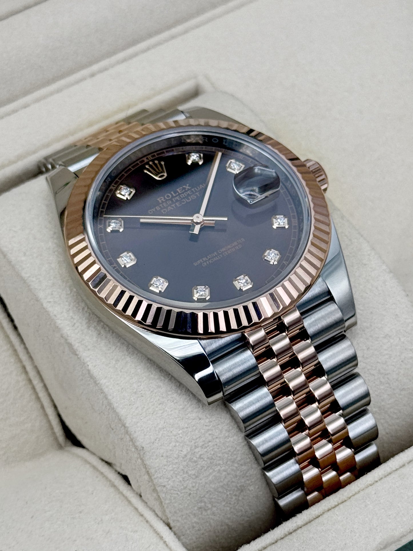 2019 Rolex Datejust 41mm 126331 Two-Tone Chocolate Diamond Dial