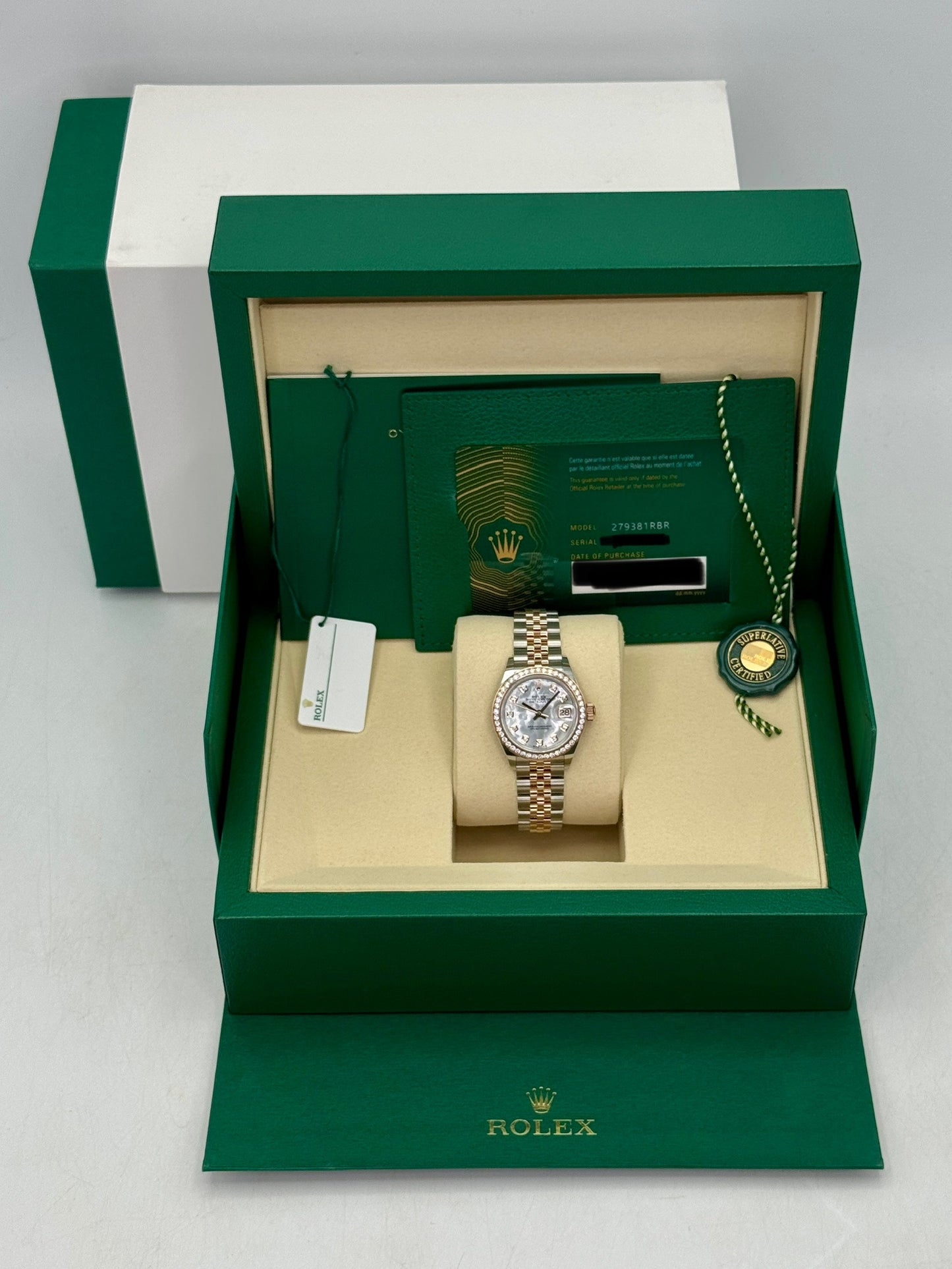NEW 2026 Rolex Datejust 28mm 279381RBR Mother of Pearl Diamond Dial