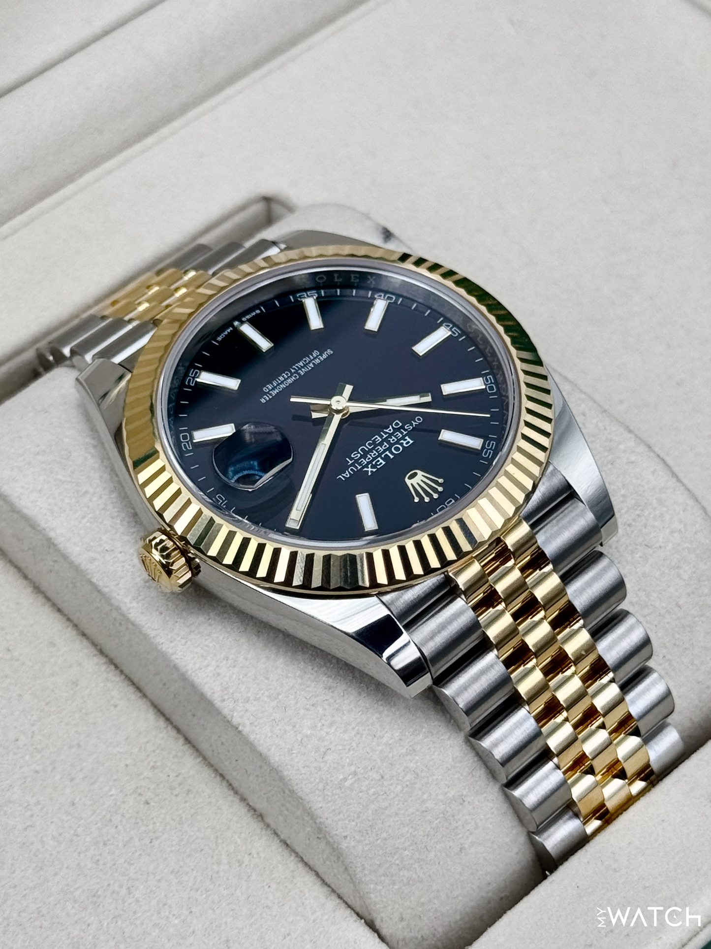 2025 Rolex Datejust 41mm 126333 Two-Tone Jubilee Black Dial - MyWatchLLC
