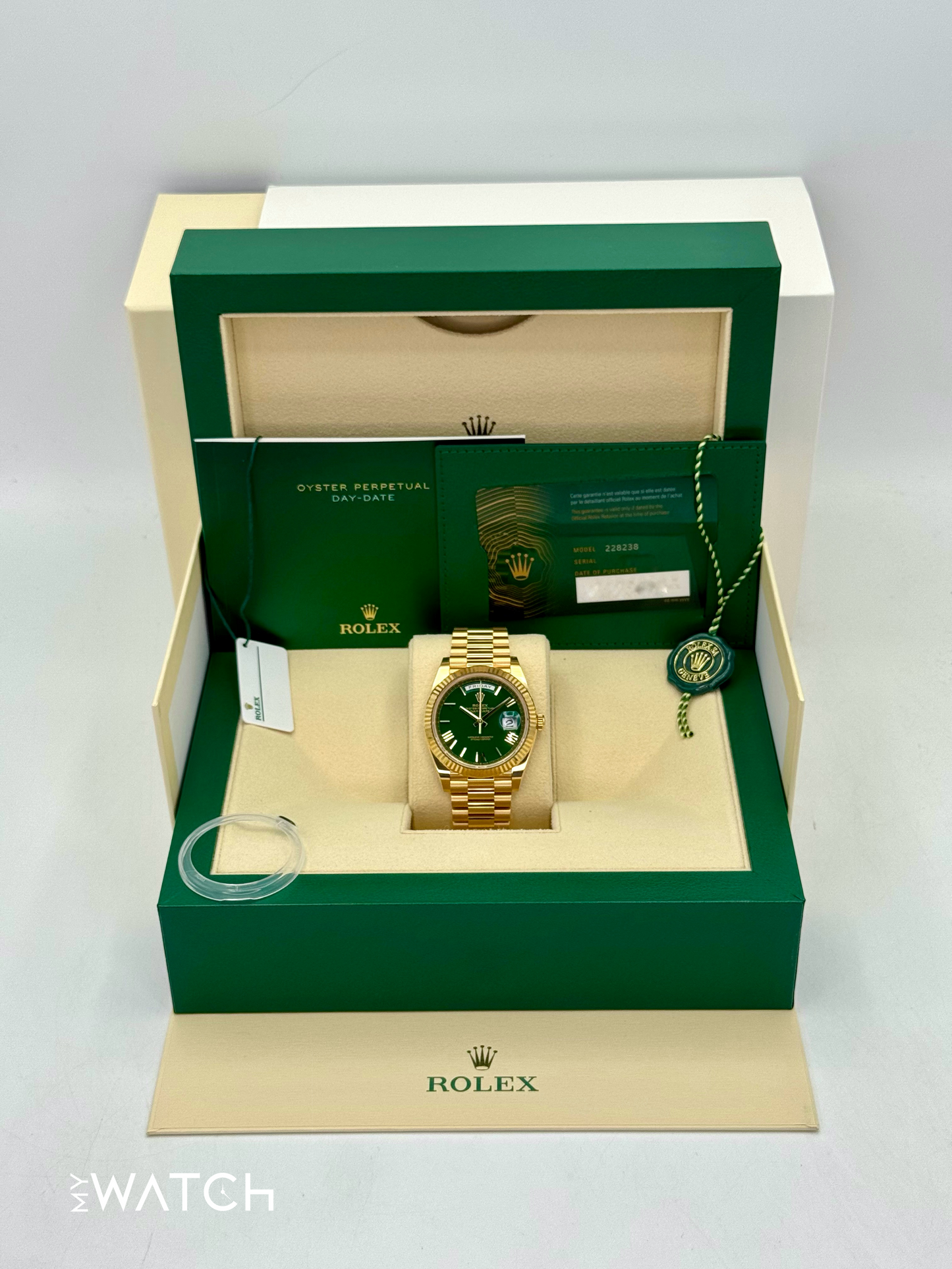 NEW 2025 Rolex Day-Date 40mm 228238 Presidential Green Dial