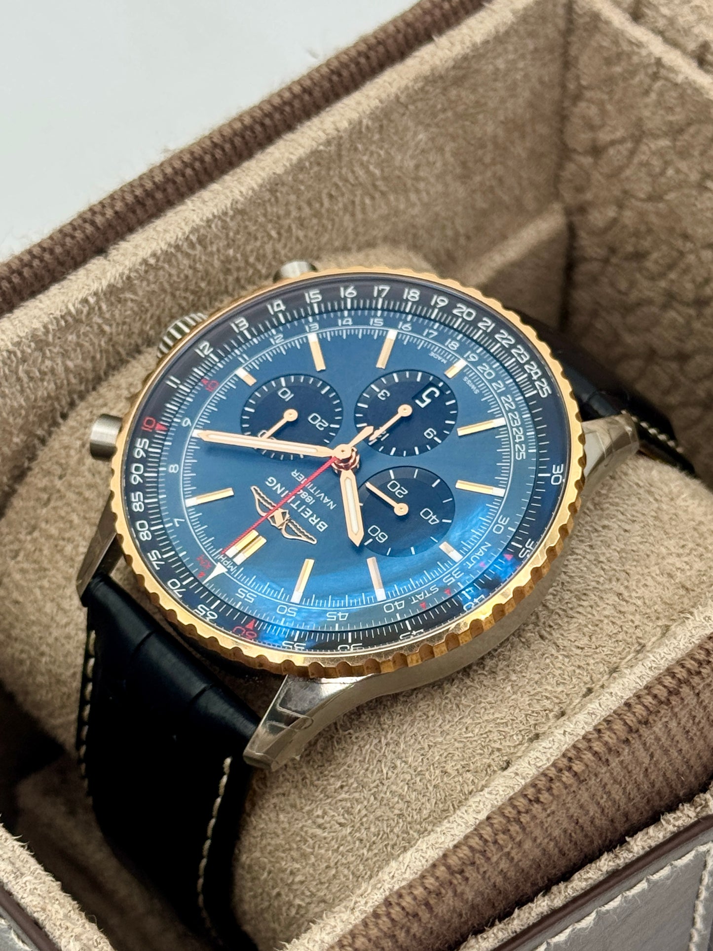 2024 Breitling Navitimer B01 Limited Edition 46mm UB0137 Two-Tone Blue Dial