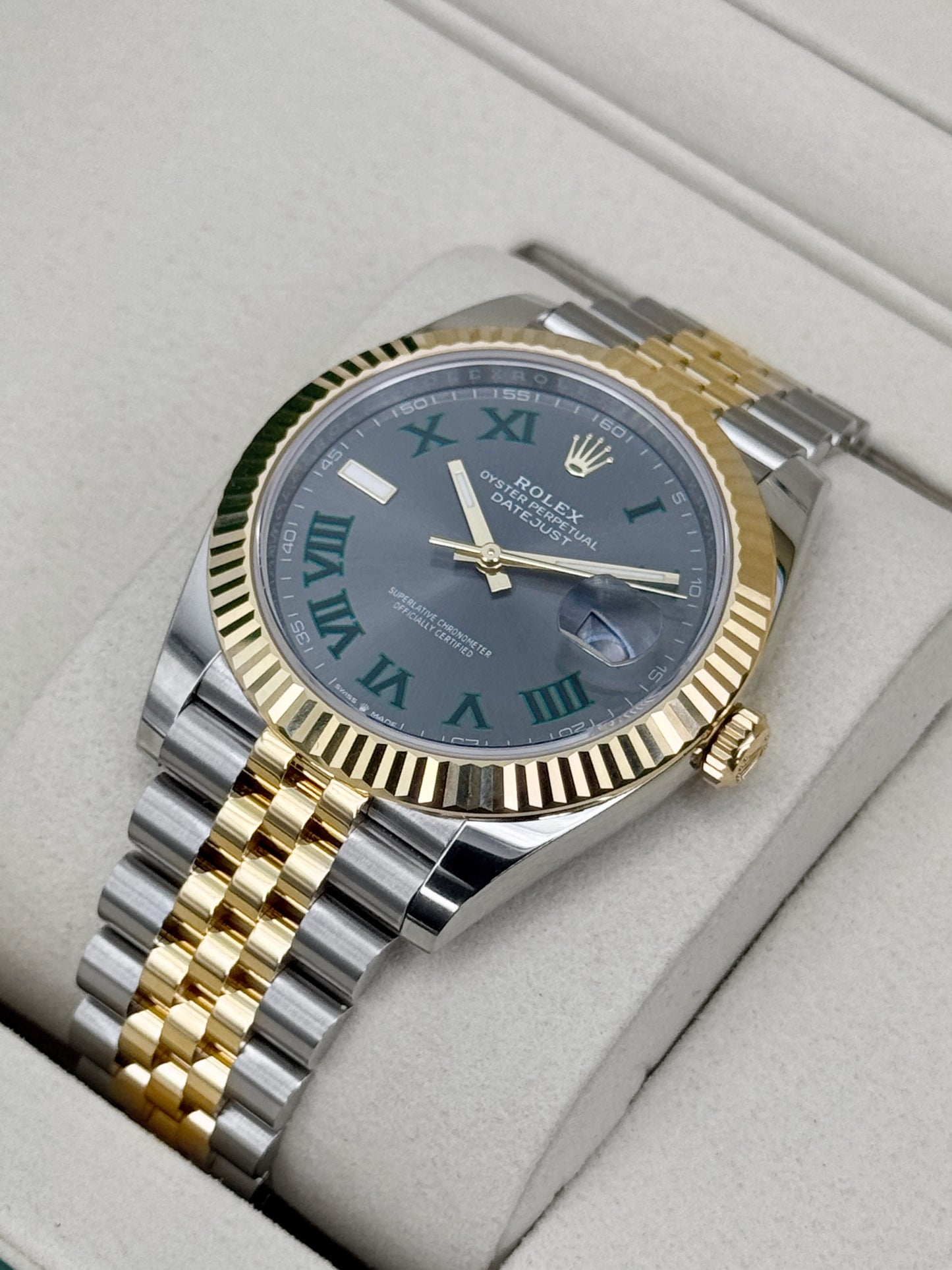 NEW 2026 Rolex Datejust 41mm 126333 Two-Tone Jubilee Wimbledon Dial