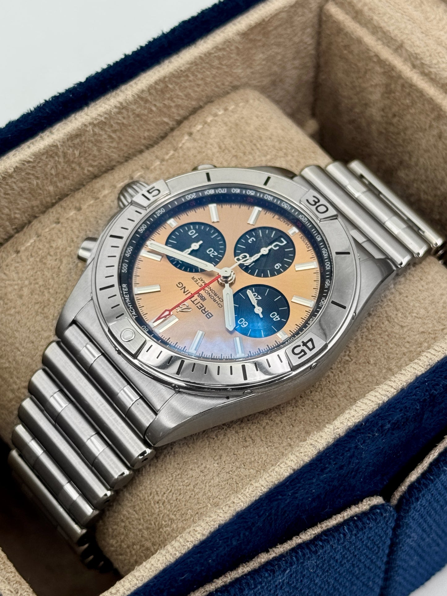 Breitling Chronometer B01 Chronograph 42mm AB01341 Stainless Steel Bronze Dial