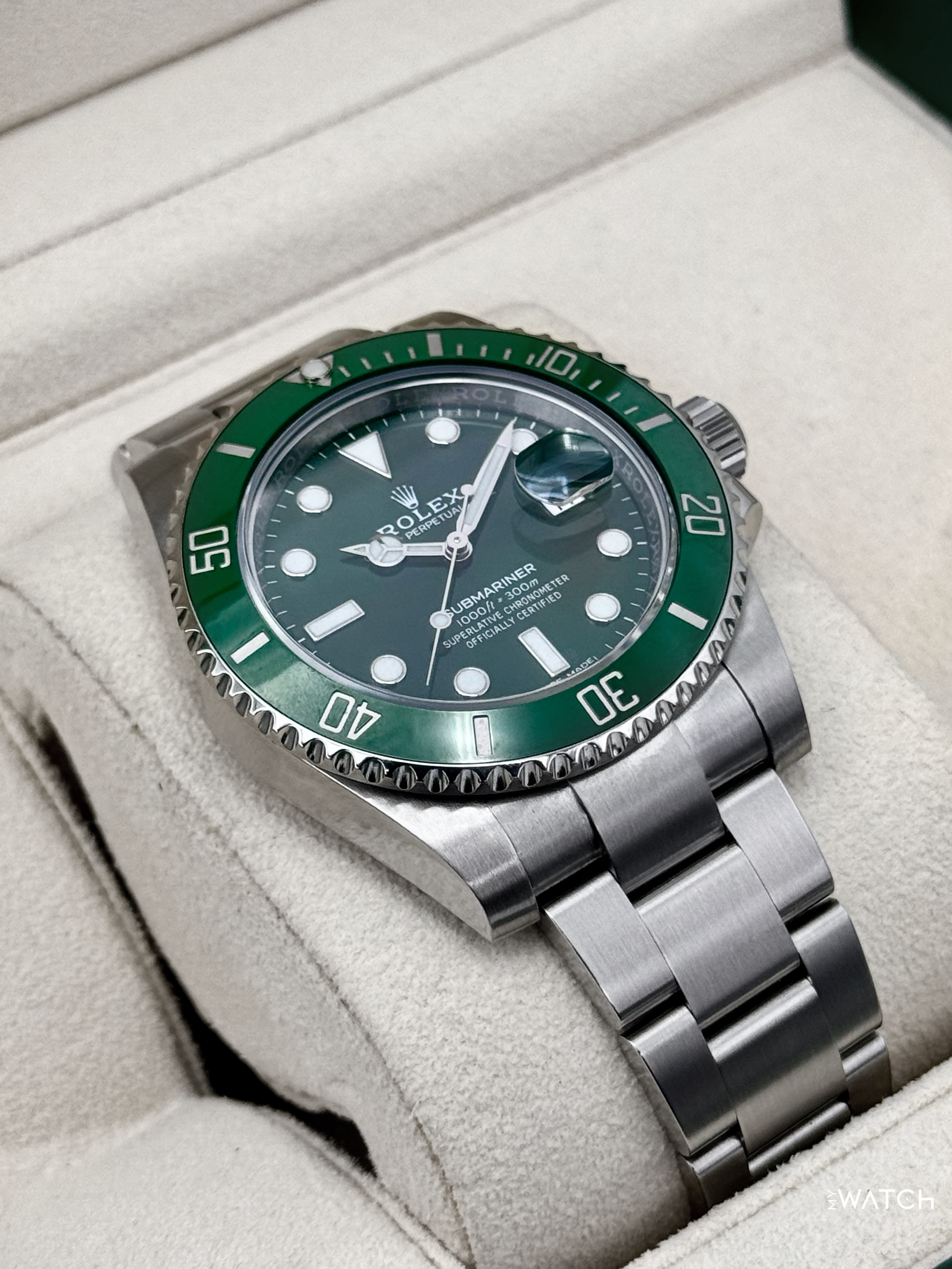 2020 Rolex Submariner “Hulk” 40mm 116610LV Green Dial (GREEN CARD & STICKERED) - MyWatchLLC