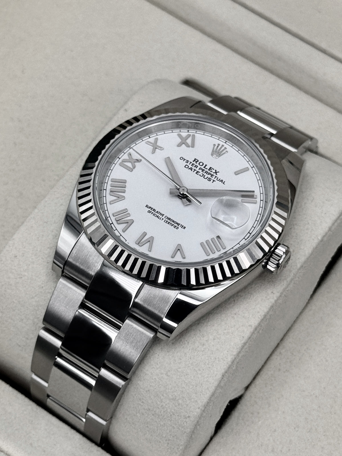 NEW 2026 Rolex Datejust 41mm 126334 Stainless Steel Oyster White Roman Numeral Dial