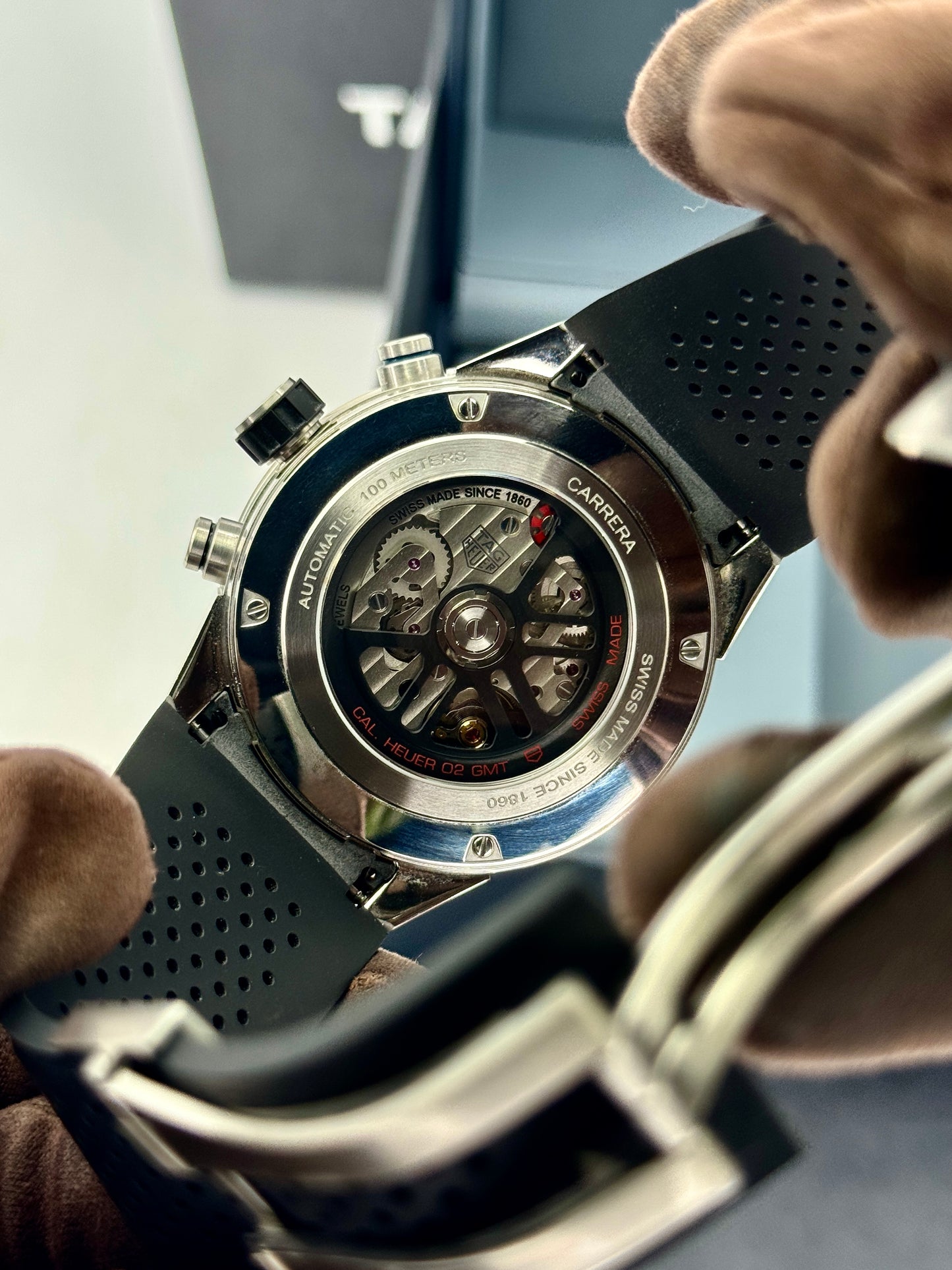 2021 TAG Heuer Calibre Heuer 02 Chronograph 45mm CAR2A1Z Skeletonized Dial