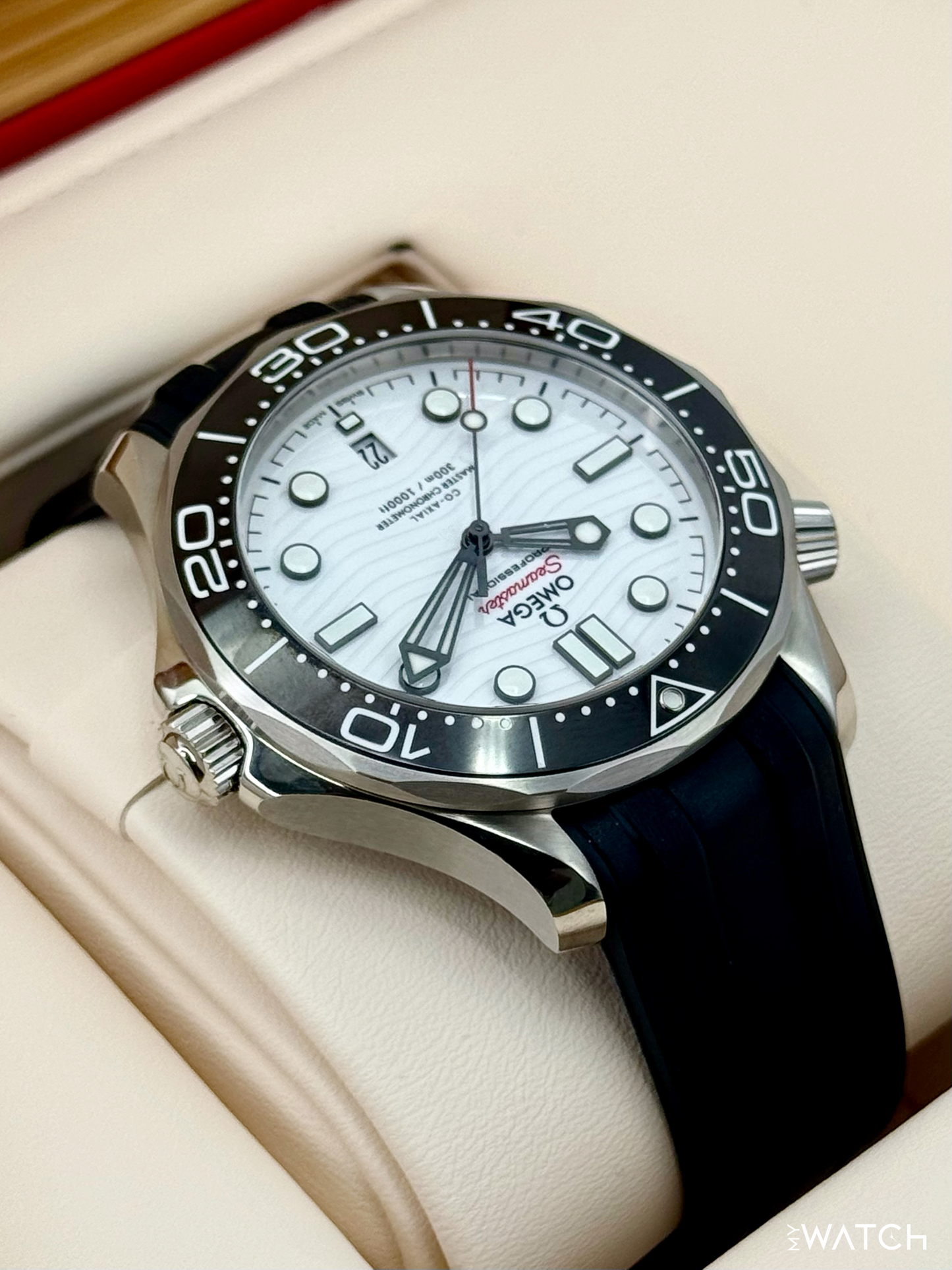 NEW 2022 Omega Seamaster Diver 300M 42mm 210.30.42.20.04.001 White Dial - MyWatchLLC