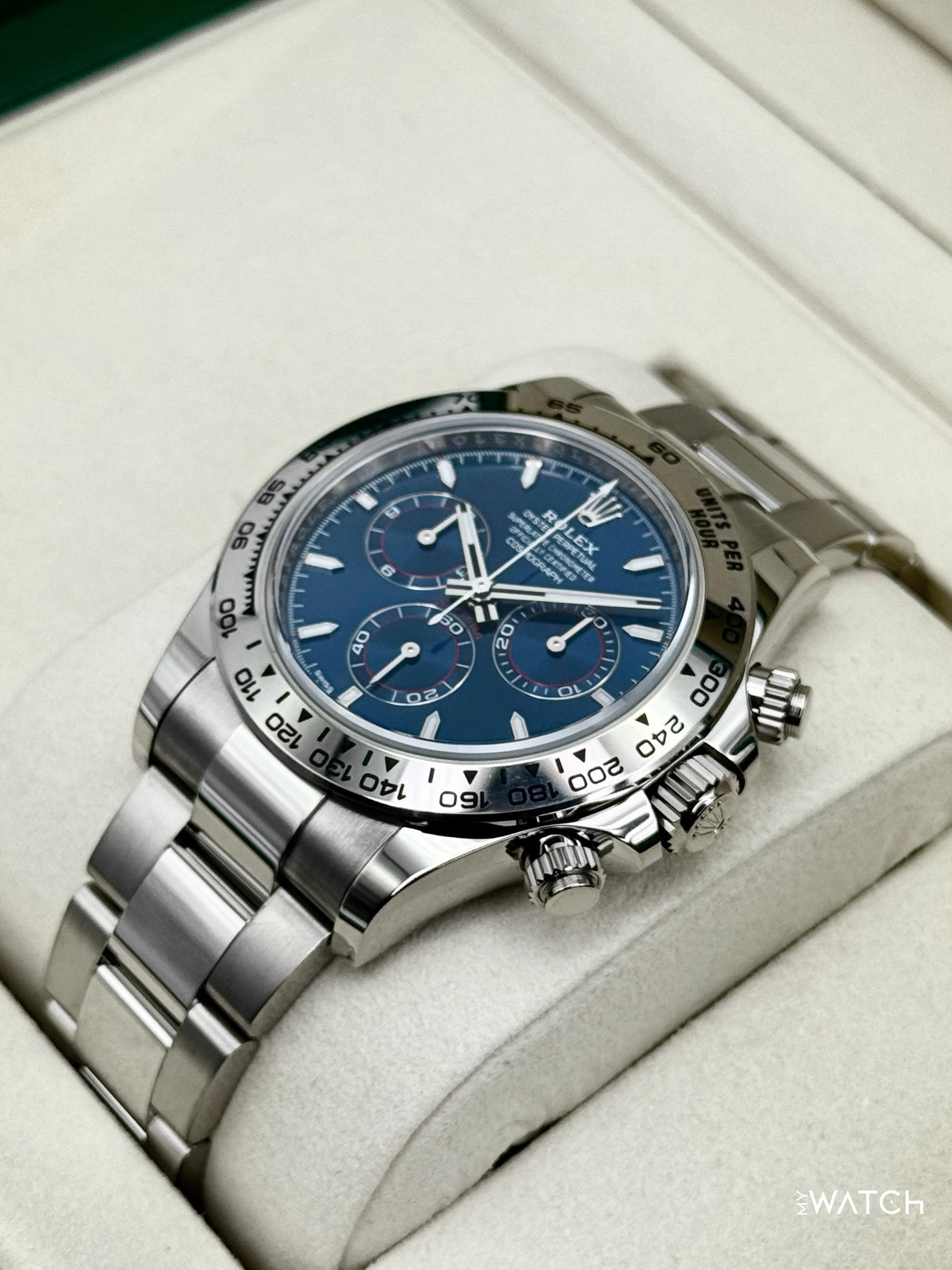 NEW 2026 Rolex Daytona 40mm 126509 White Gold Blue Dial - MyWatchLLC