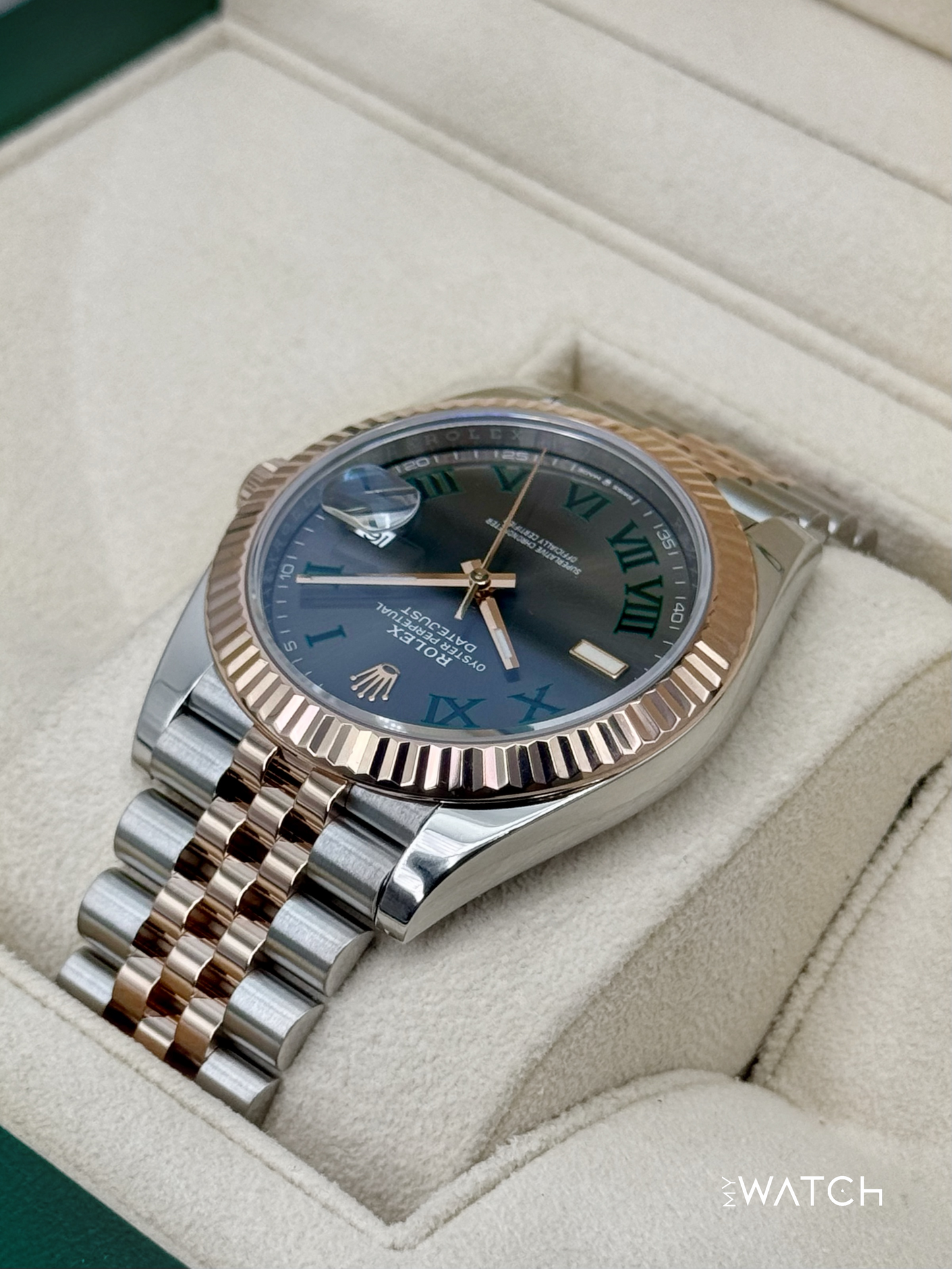 2022 Rolex Datejust 41mm 126331 Two-Tone Jubilee Wimbledon Dial