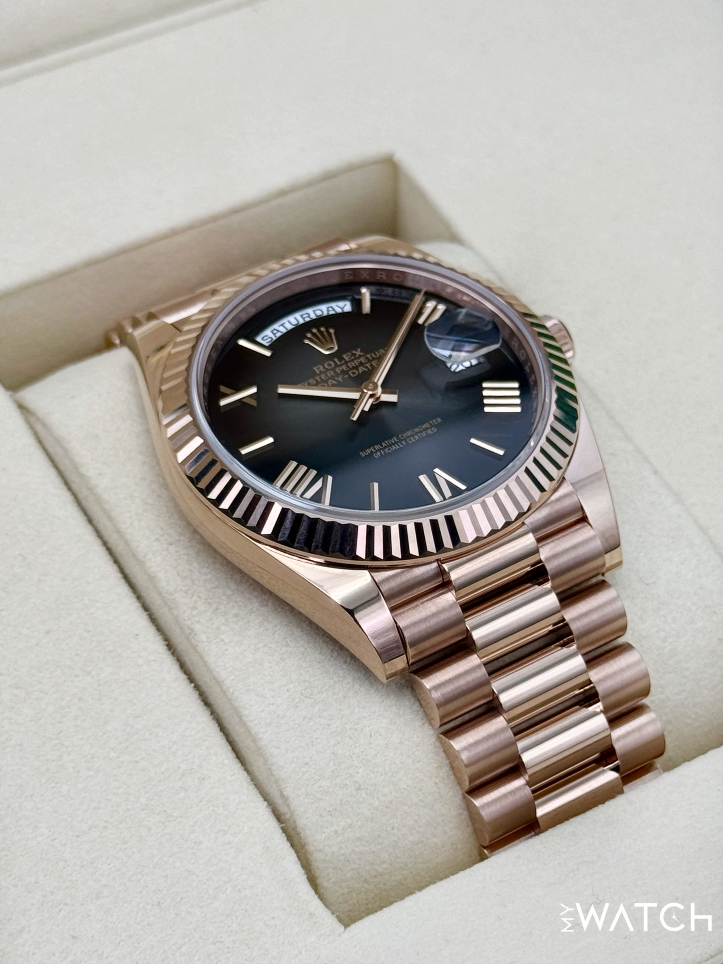 NEW 2025 Rolex Day-Date 40mm 228235 Presidential Slate Ombre Dial