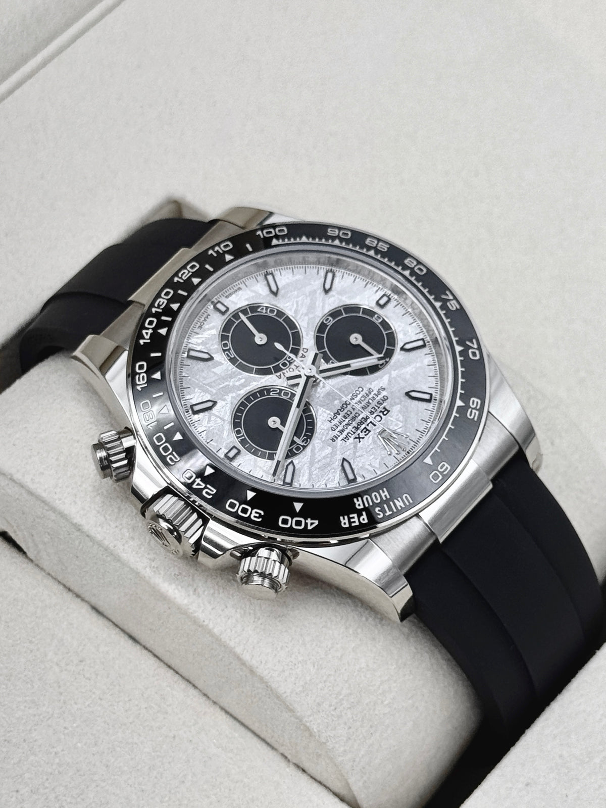 NEW 2026 Rolex Daytona 40mm 126519LN White Gold Oysterflex Meteorite Dial - MyWatchLLC