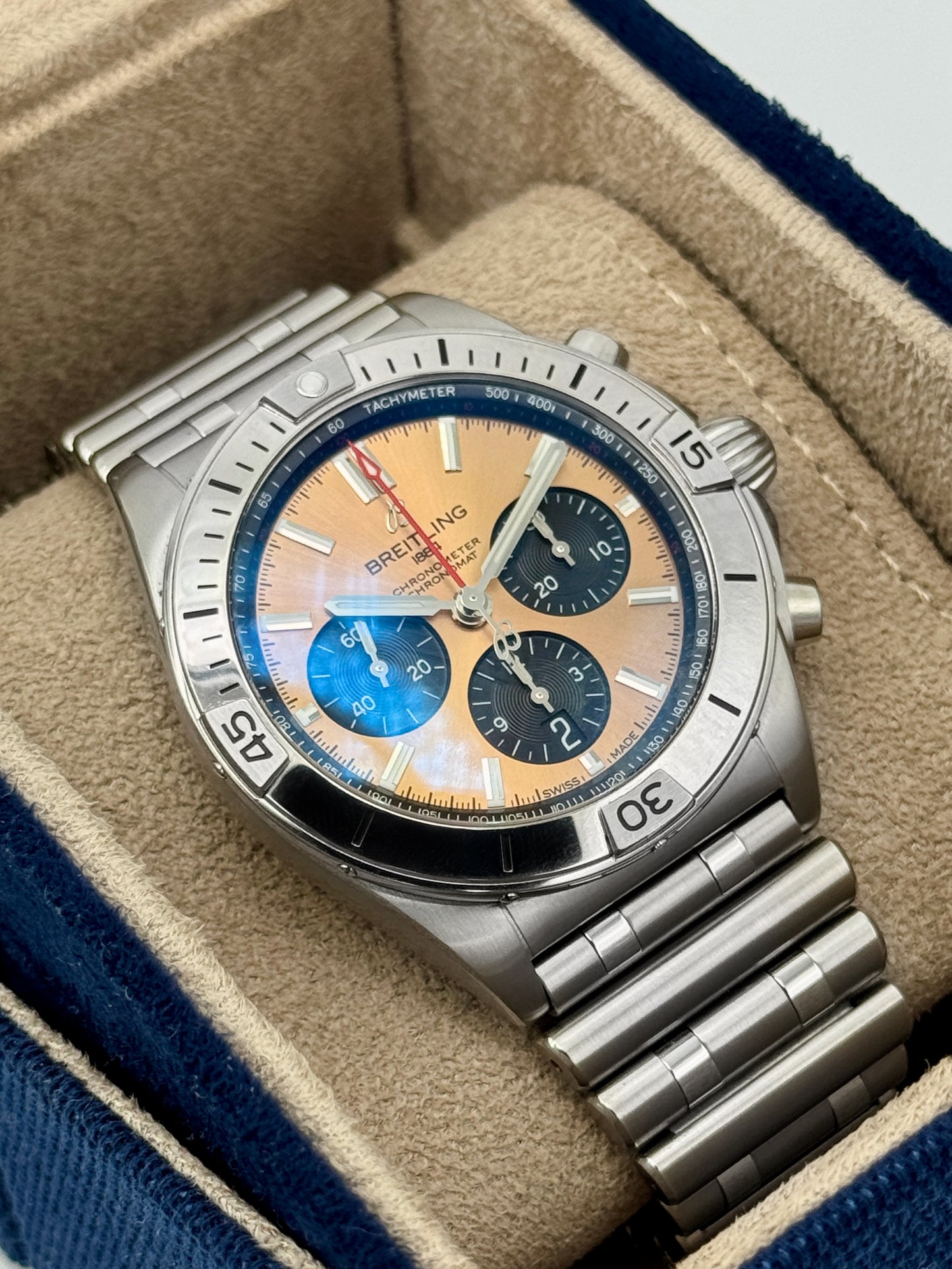 Breitling Chronometer B01 Chronograph 42mm AB01341 Stainless Steel Bronze Dial