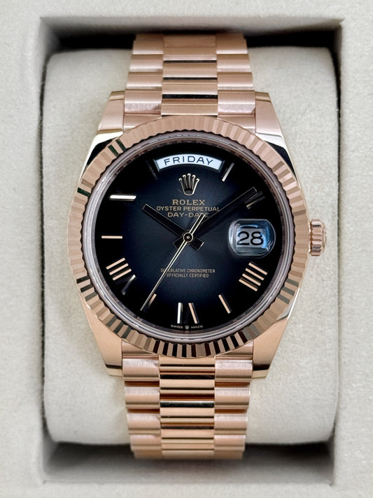 2025 Rolex Day-Date 40mm 228235 Presidential Slate Ombre Dial