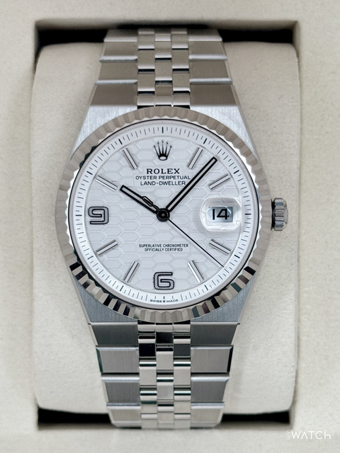 NEW 2026 Rolex Land-Dweller 40mm 127334 Stainless Steel Jubilee White Dial