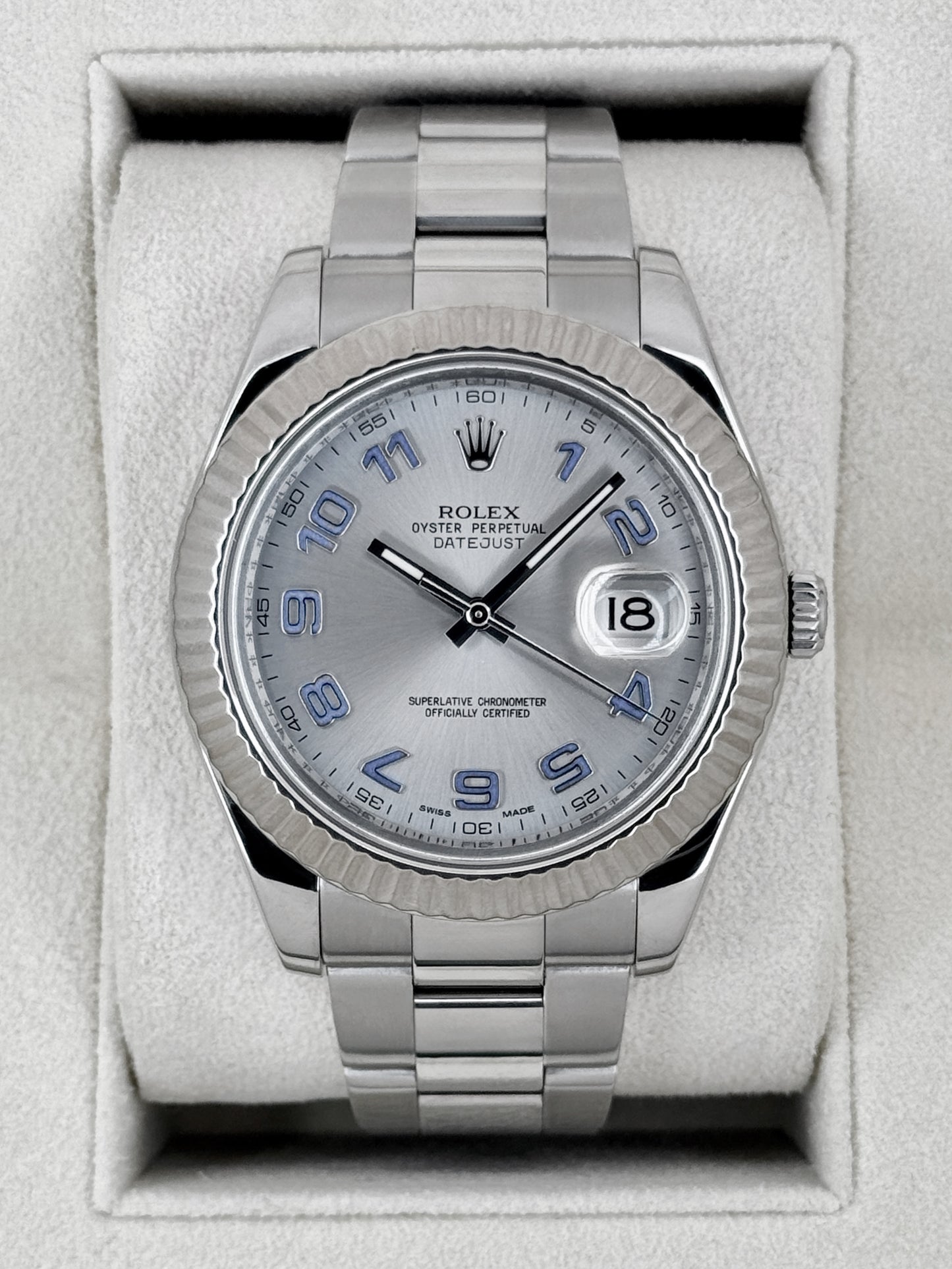 2010 Rolex Datejust II 41mm 116334 Stainless Steel Oyster Silver Dial