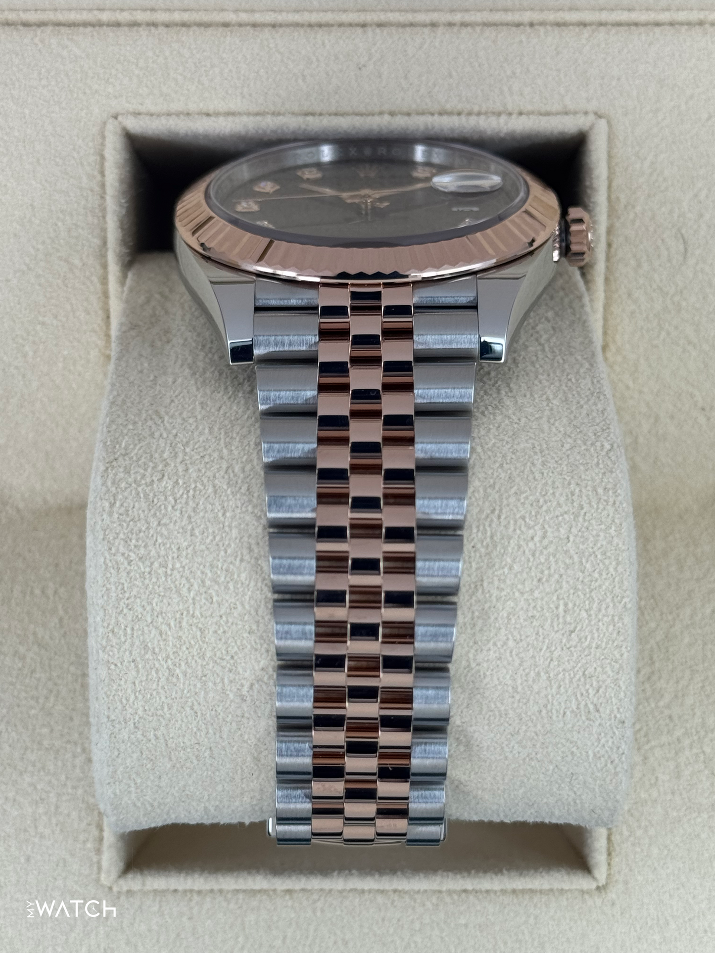 2023 Rolex Datejust 41mm 126331 Two-Tone Jubilee Chocolate Diamond Dial