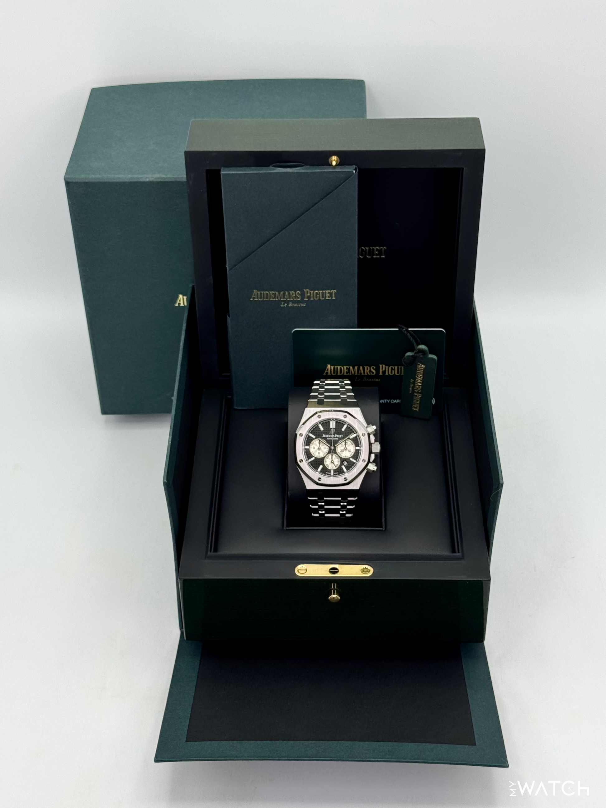 2021 Audemars Piguet Royal Oak Chronograph 41mm 26331ST Stainless Steel Black Dial - MyWatchLLC