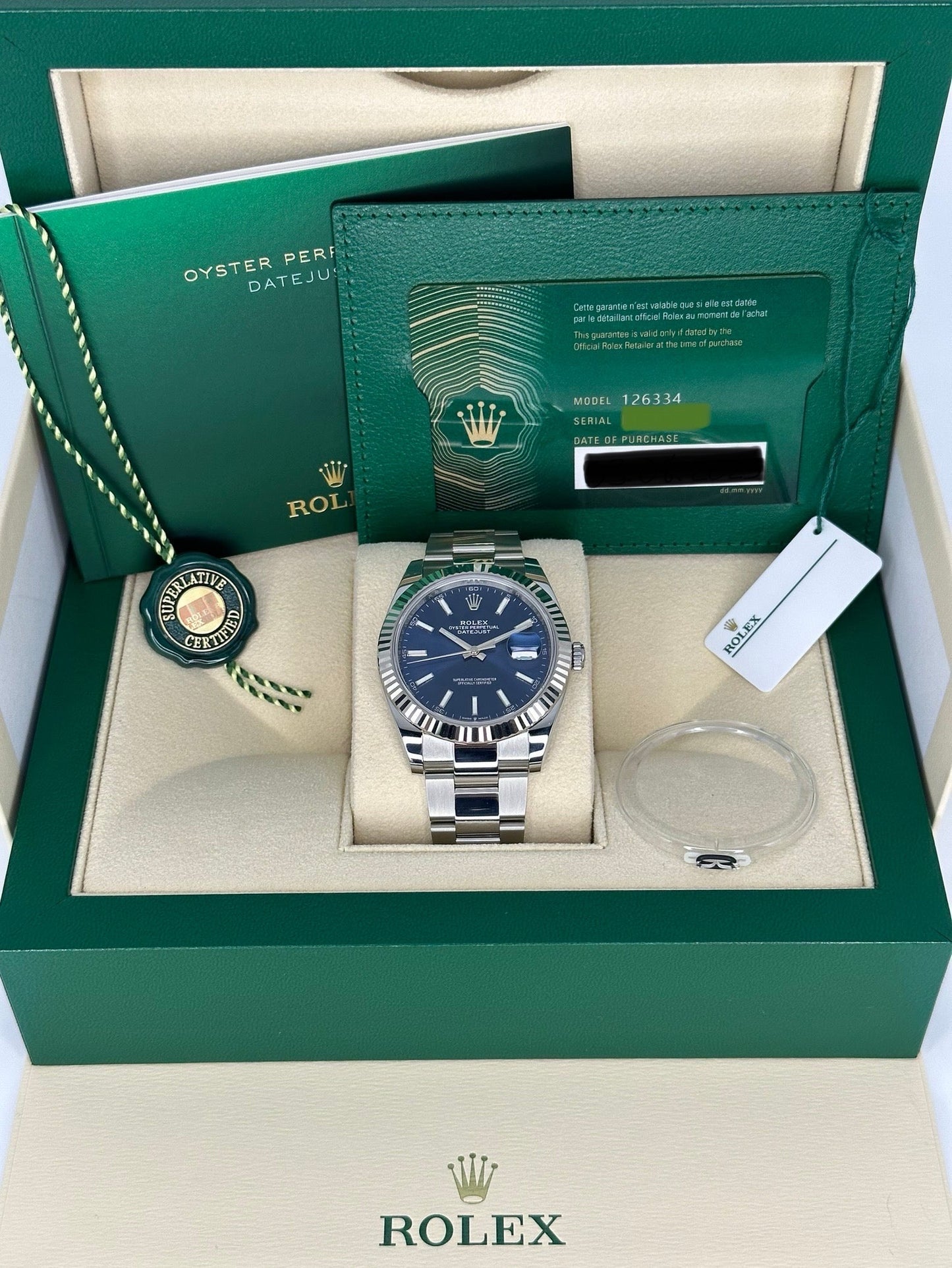 NEW 2024 Rolex Datejust 41mm 126334 Stainless Steel Blue Dial