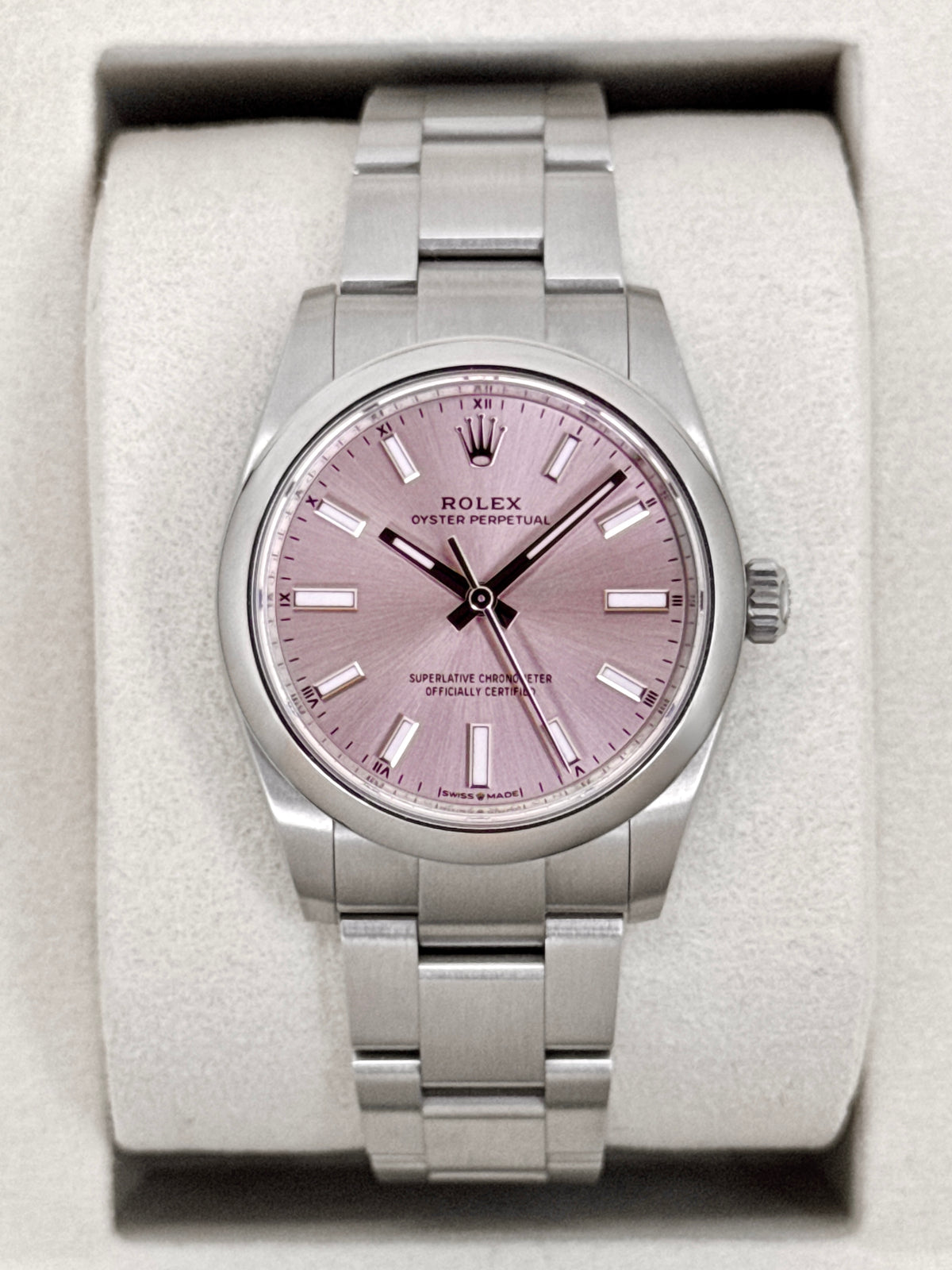 2025 Rolex Oyster Perpetual 34mm 124200 Candy Pink Dial