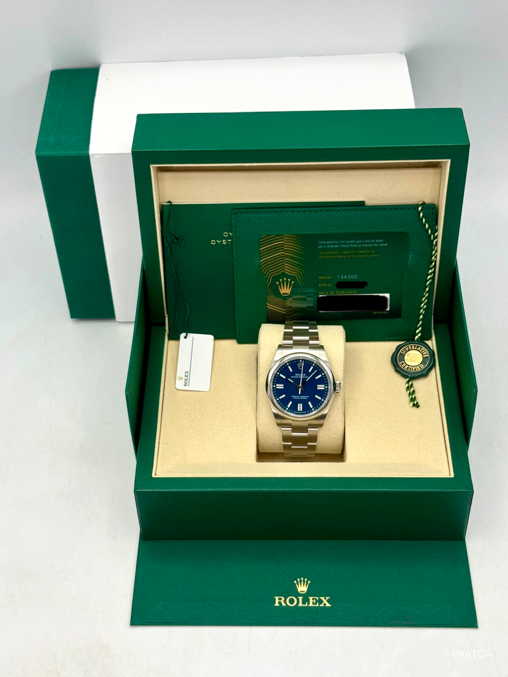 2026 Rolex Oyster Perpetual 41mm 134300 Med Blue Dial (STICKERED)