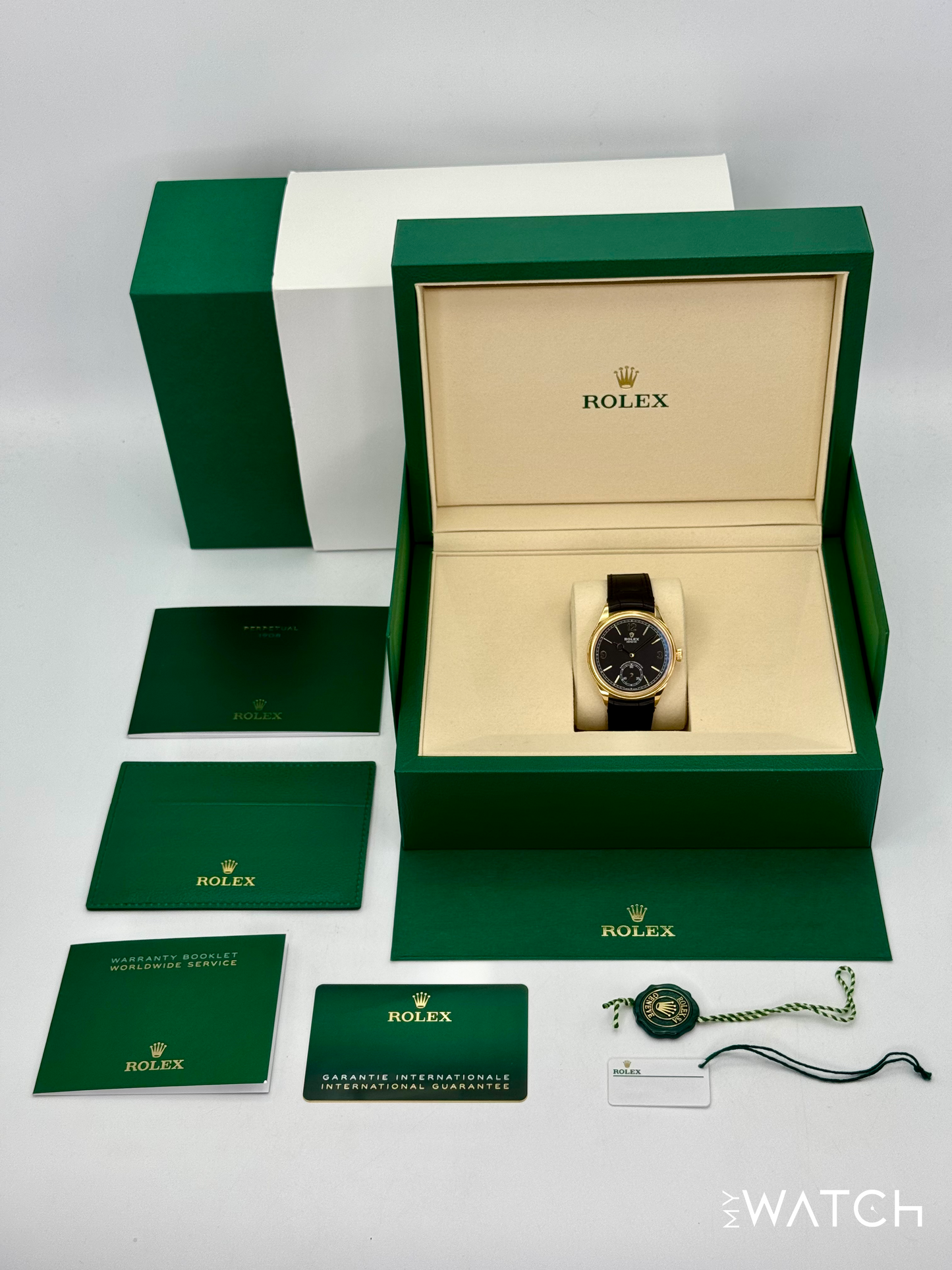 NEW 2025 Rolex 1908 39mm 52508 Yellow Gold Black Dial