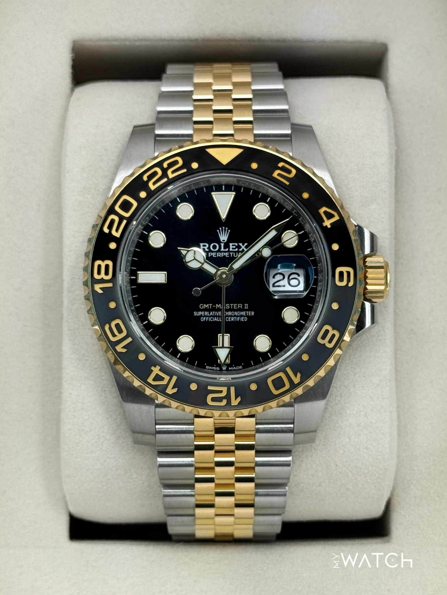 NEW 2025 Rolex GMT-Master II 40mm 126713GRNR Two-Tone Jubilee - MyWatchLLC