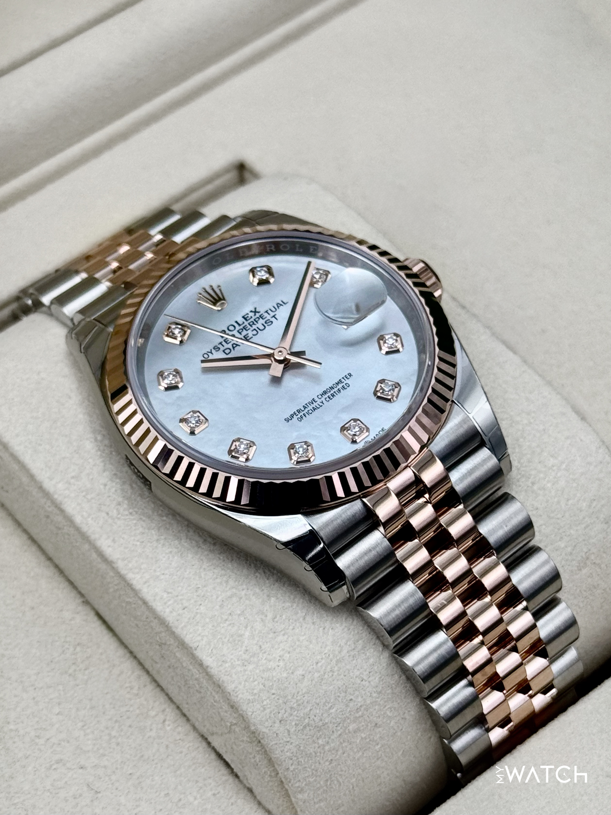 NEW 2026 Rolex Datejust 36mm 126231 Two-Tone MOP Diamond Dial (STICKERED) - MyWatchLLC