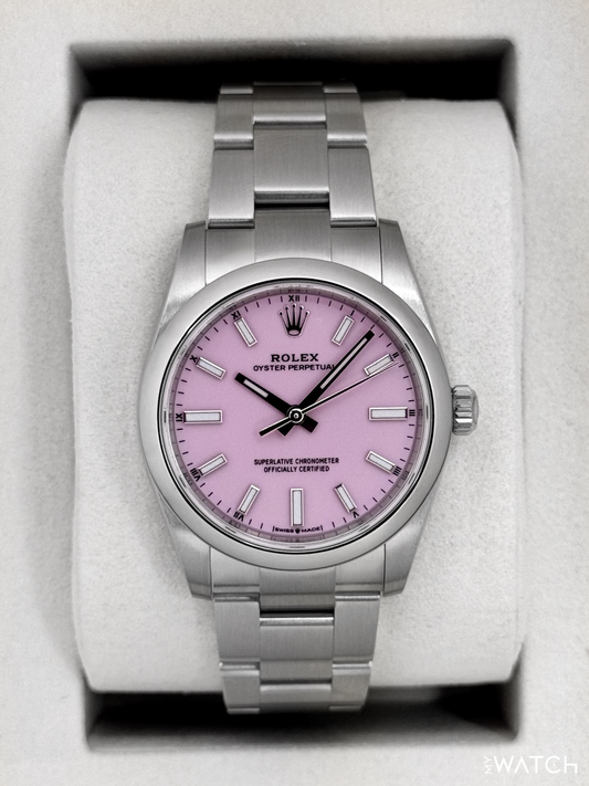 NEW 2025 Rolex Oyster Perpetual 34mm 124200 Stainless Steel Pink Dial