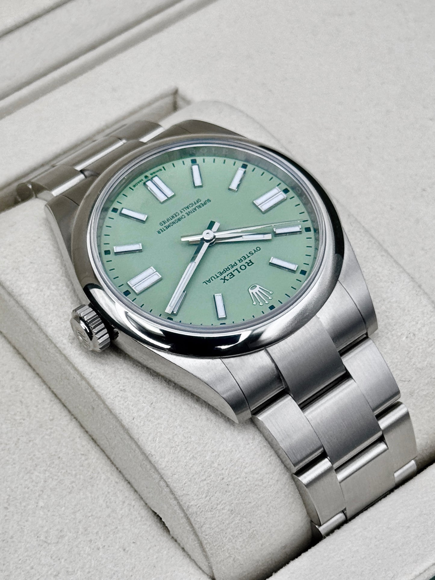 2025 Rolex Oyster Perpetual 41mm 134300 Pistachio Dial
