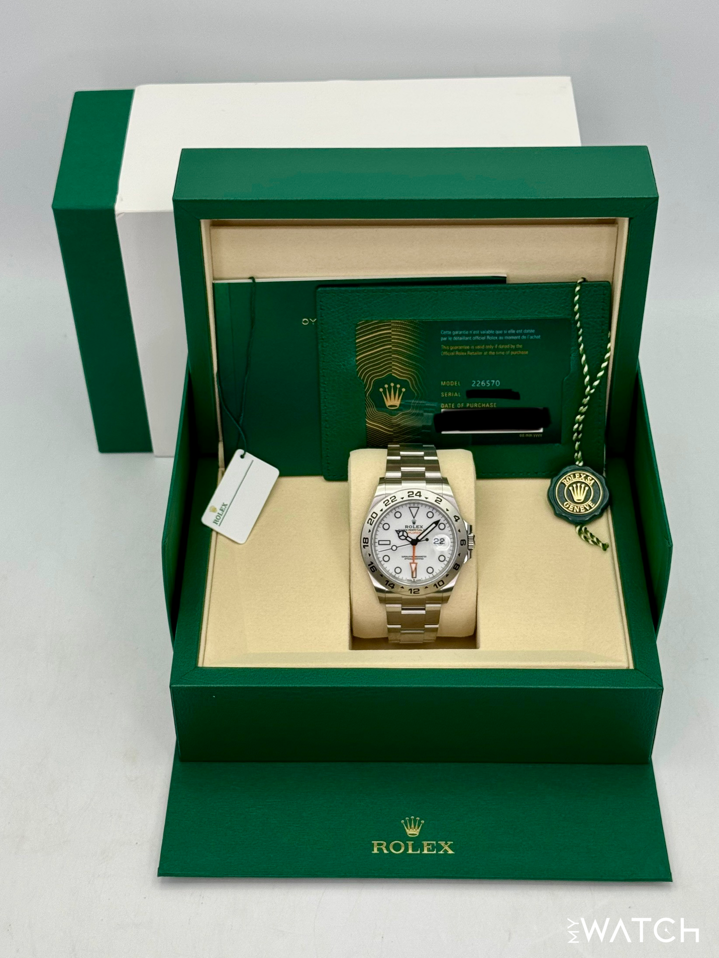 NEW 2026 Rolex Explorer II 42mm 226570 Polar White Dial (STICKERED) - MyWatchLLC