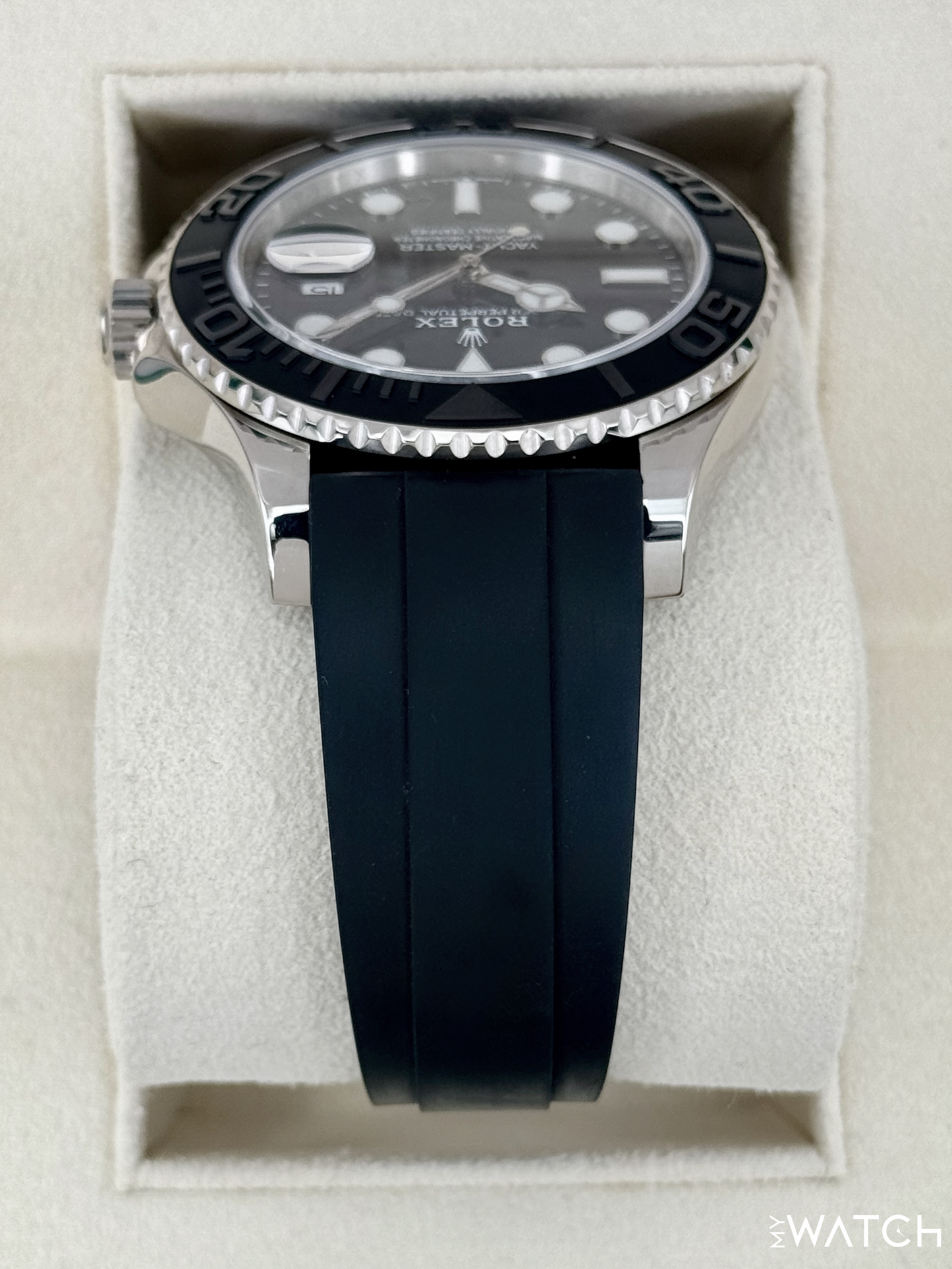 2021 Rolex Yacht-Master 42mm 226659 White Gold Oysterflex Black Dial - MyWatchLLC