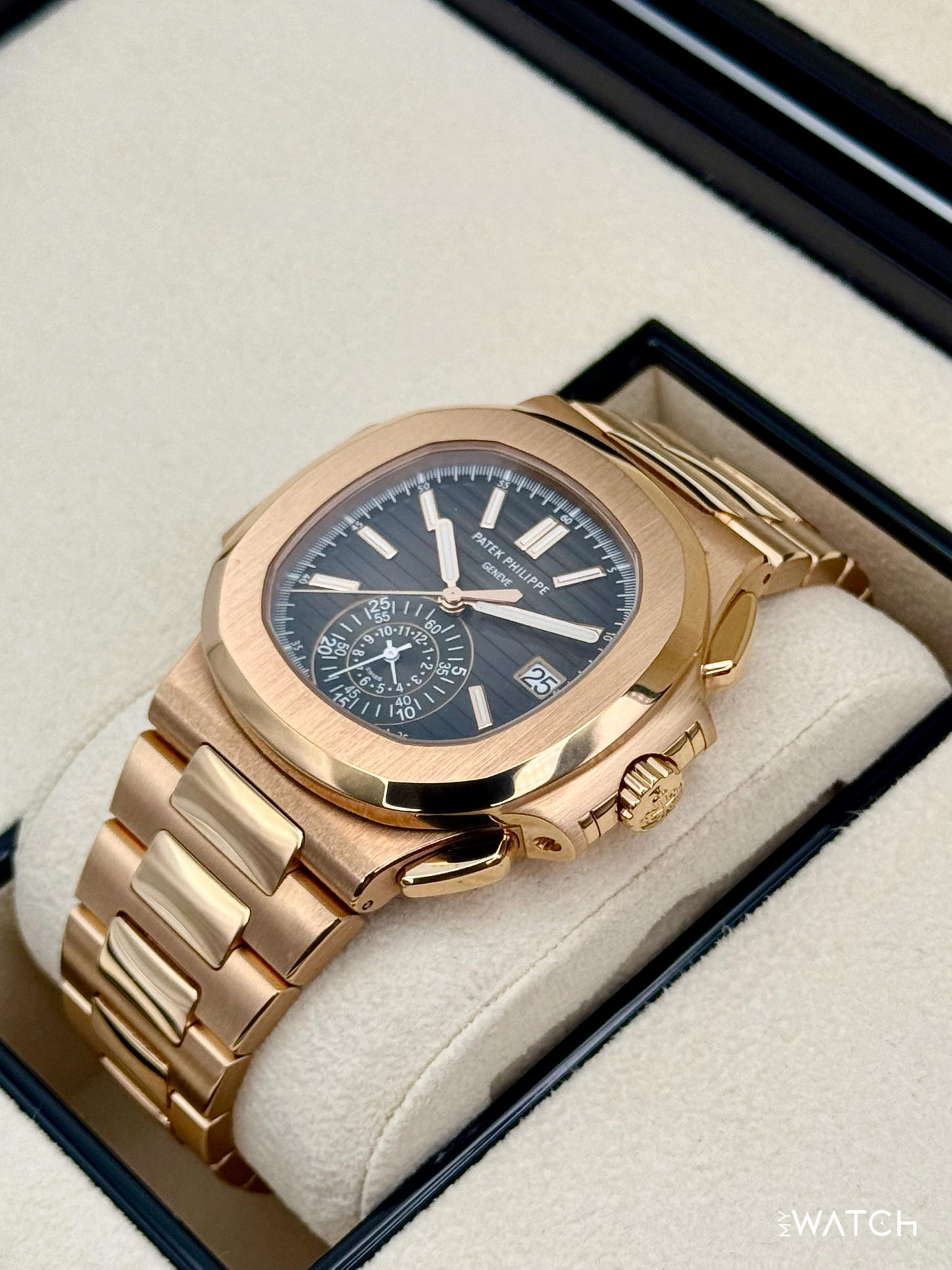 2023 Patek Philippe Nautilus Chrono 40.5mm 5980/1R Rose Gold Gray Dial