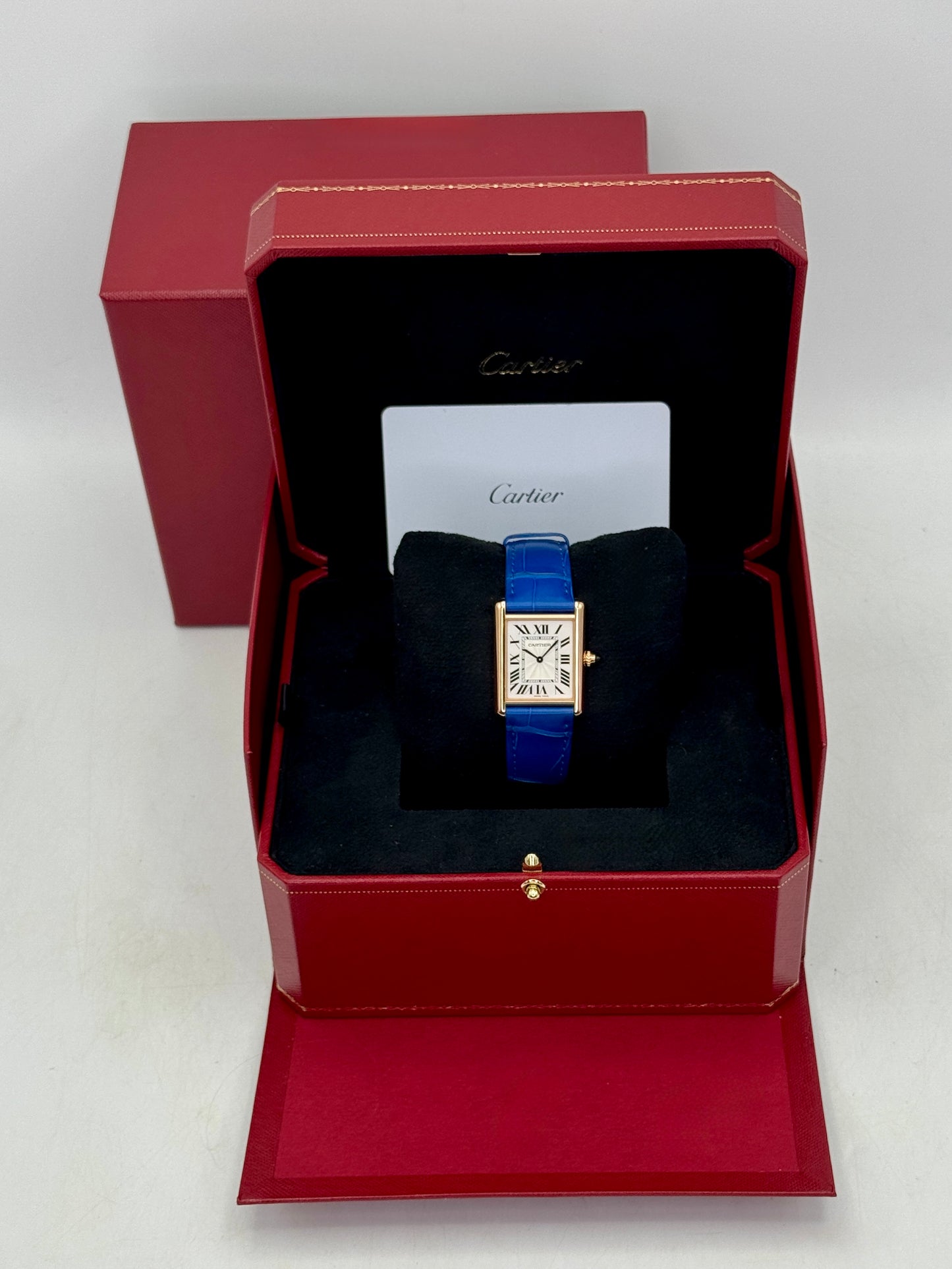 2023 Cartier Tank Louis Cartier Large 33.7mm WGTA0011 Rose Gold Silver Dial