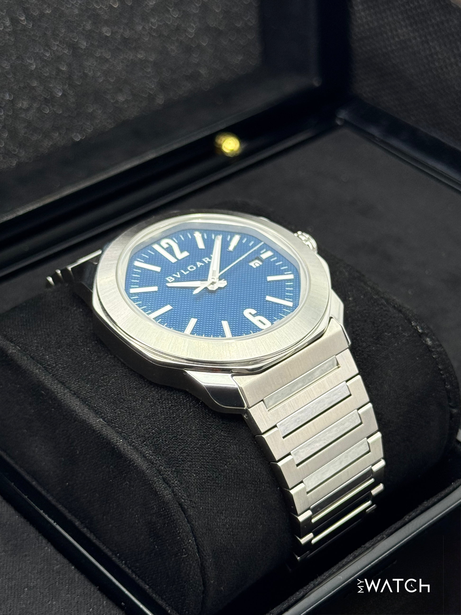 2025 Bvlgari Octo Roma 41mm 103739 Stainless Steel Blue Dial - MyWatchLLC